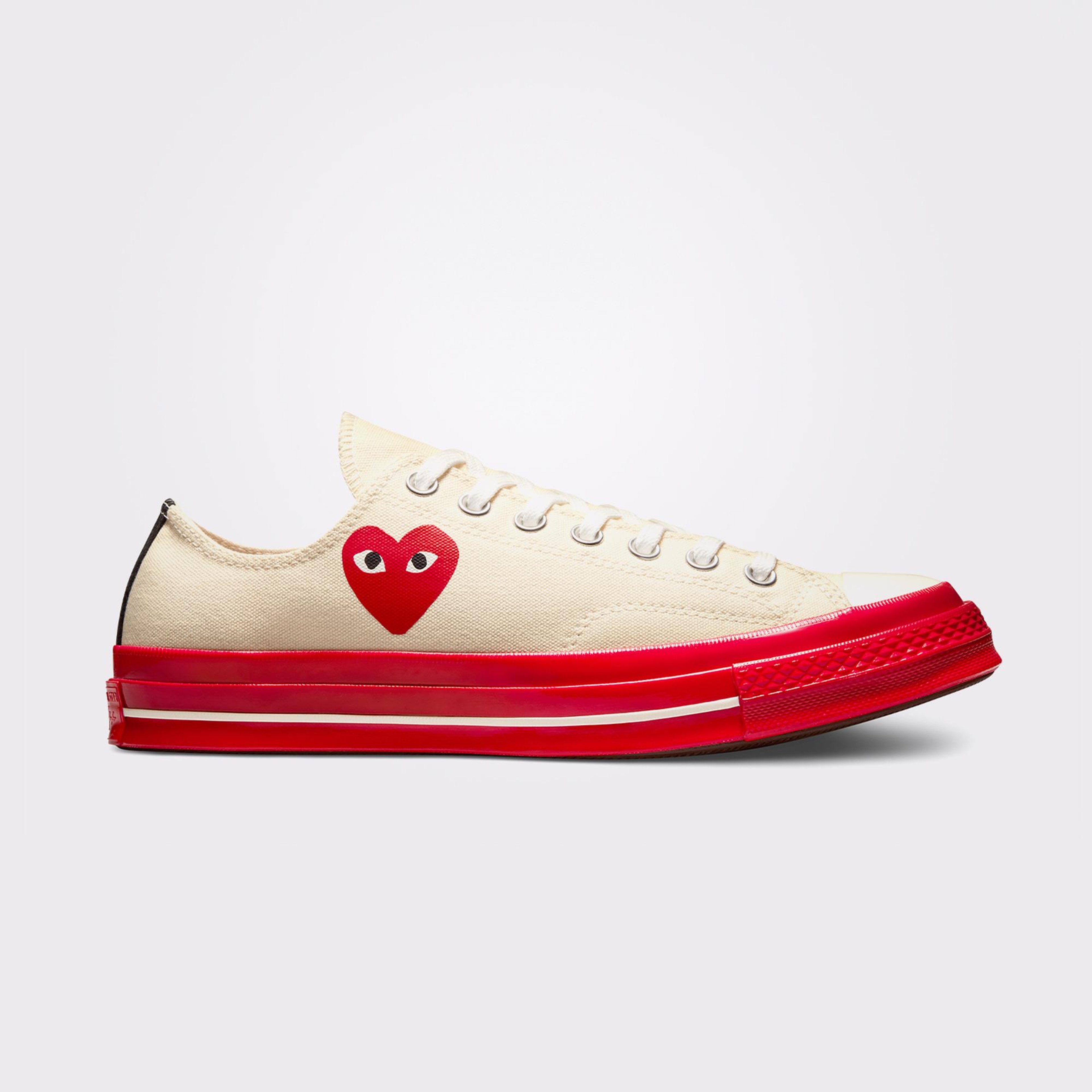 Converse X Comme Des Garçons Play Chuck 70 Unisex Krem Sneaker