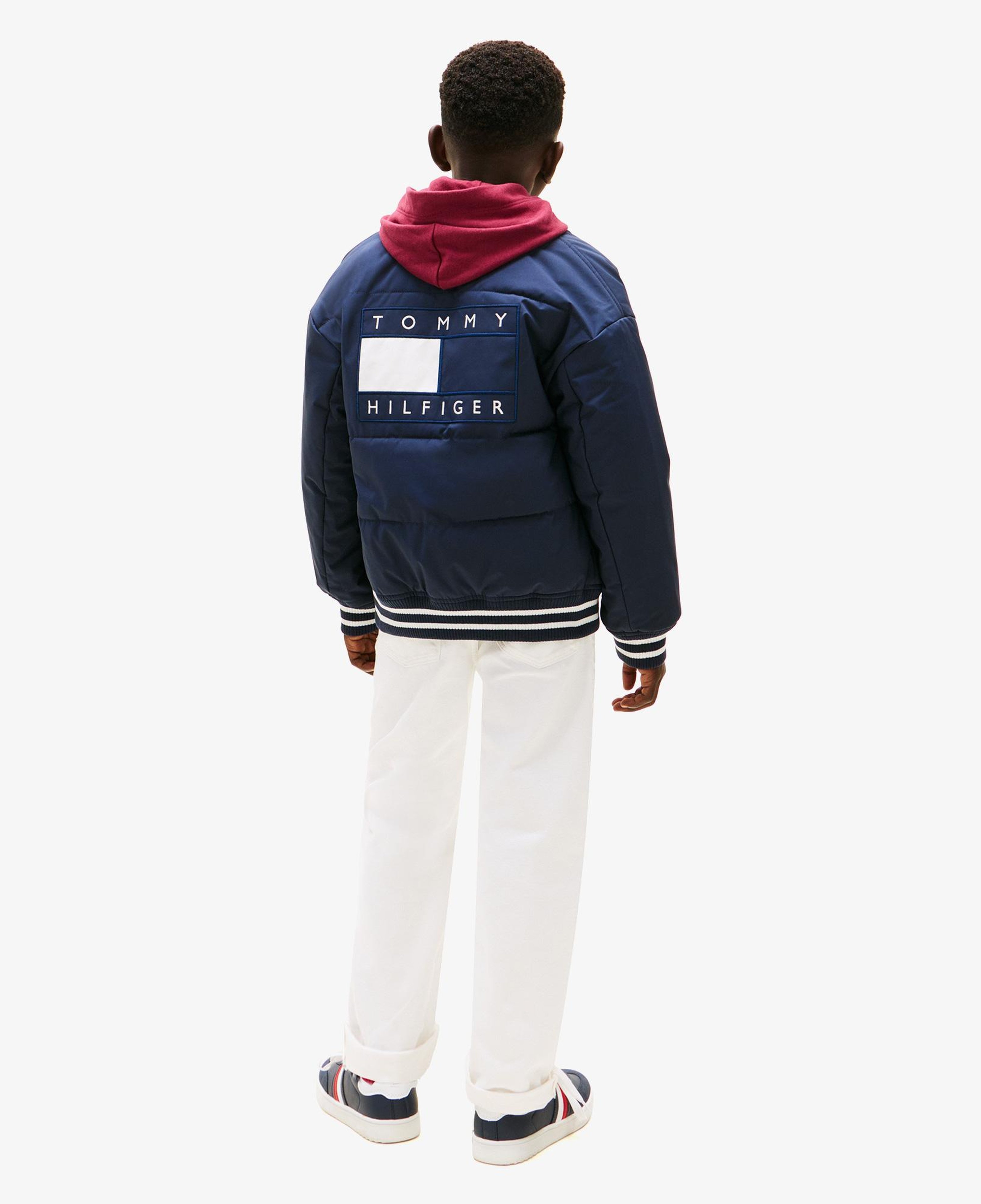 Tommy Hilfiger Padded Graphic Bomber Çocuk Mavi Ceket