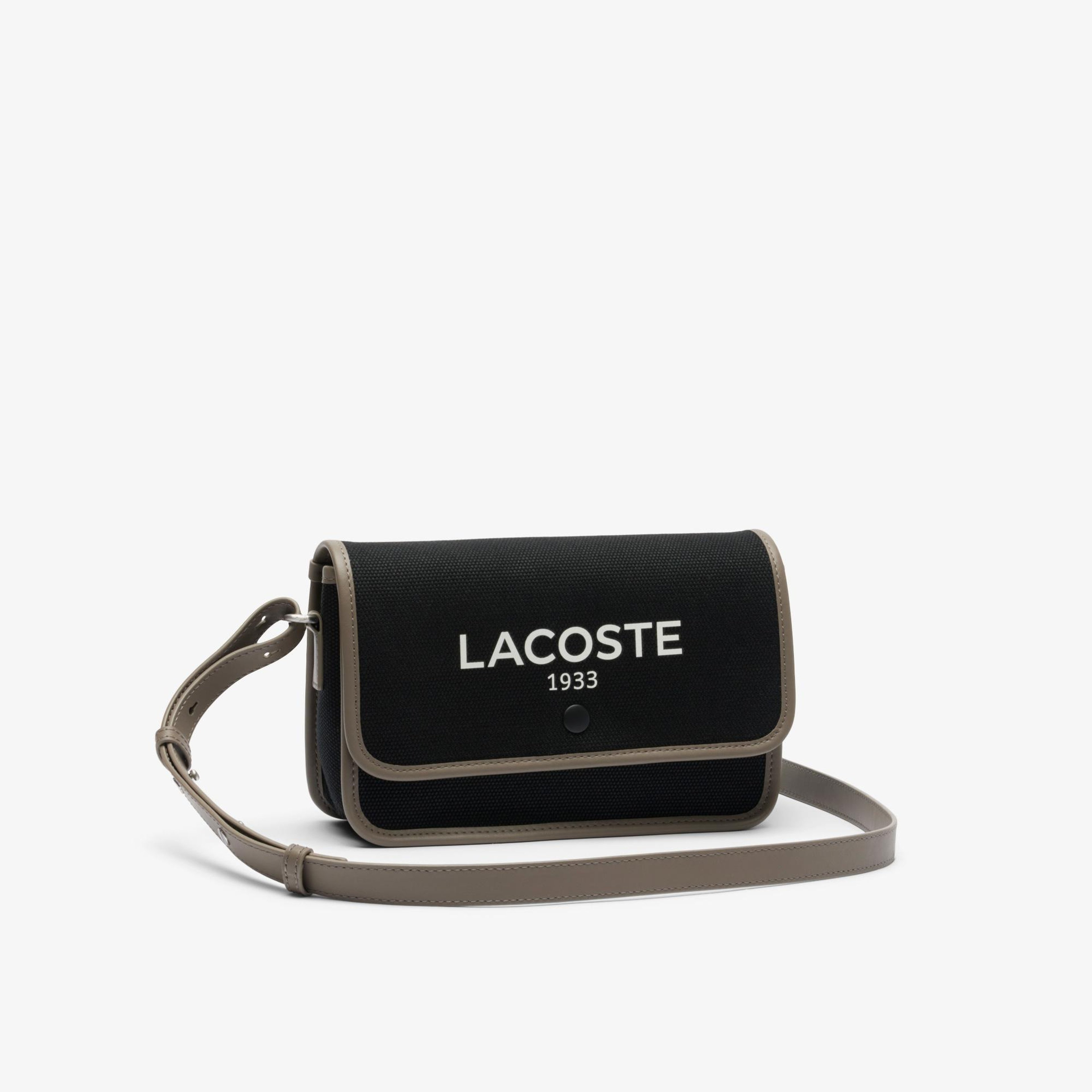 Lacoste Heritage Canvas Kadın Baskılı Siyah Omuz Çantası