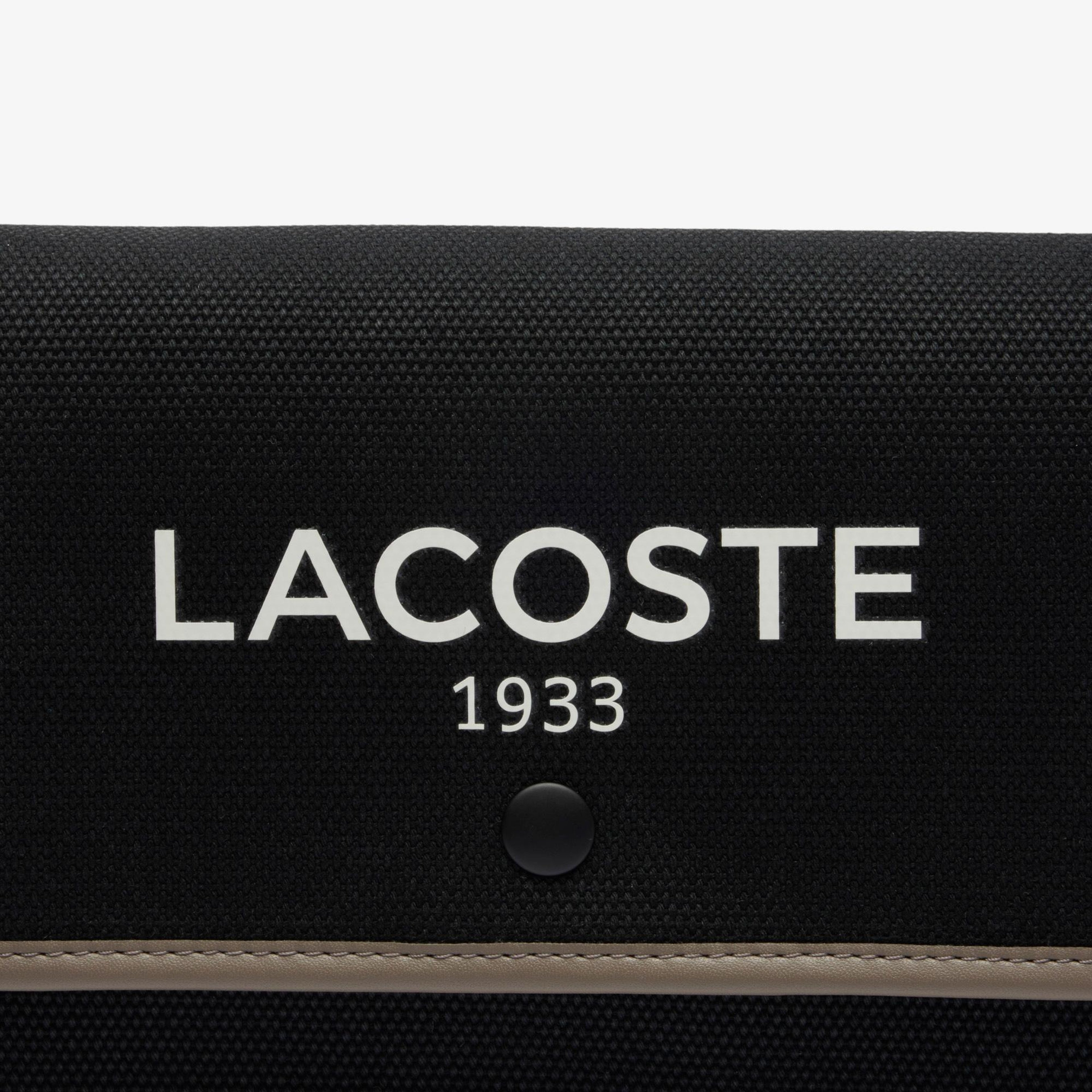 Lacoste Heritage Canvas Kadın Baskılı Siyah Omuz Çantası