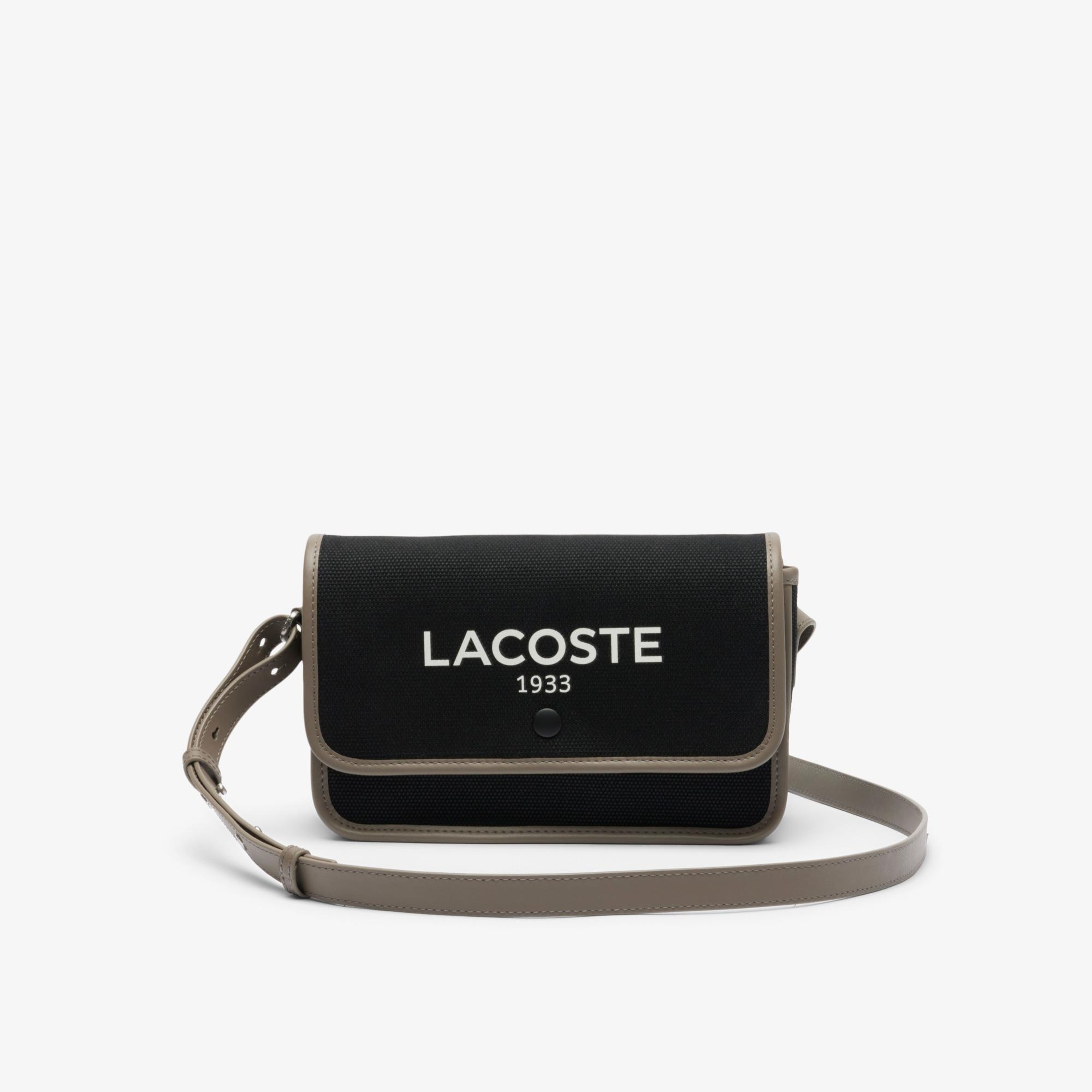 Lacoste Heritage Canvas Kadın Baskılı Siyah Omuz Çantası