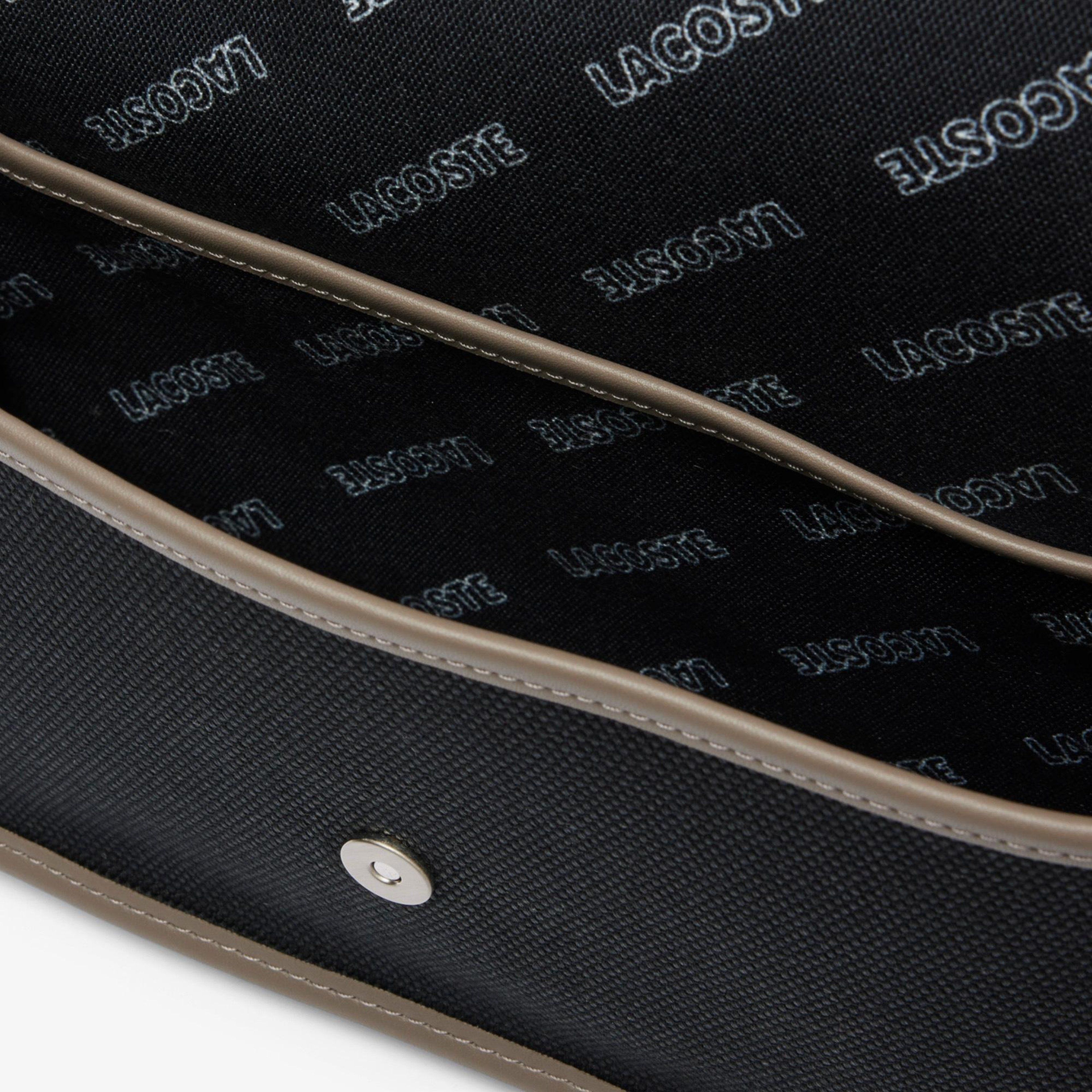 Lacoste Heritage Canvas Kadın Baskılı Siyah Omuz Çantası