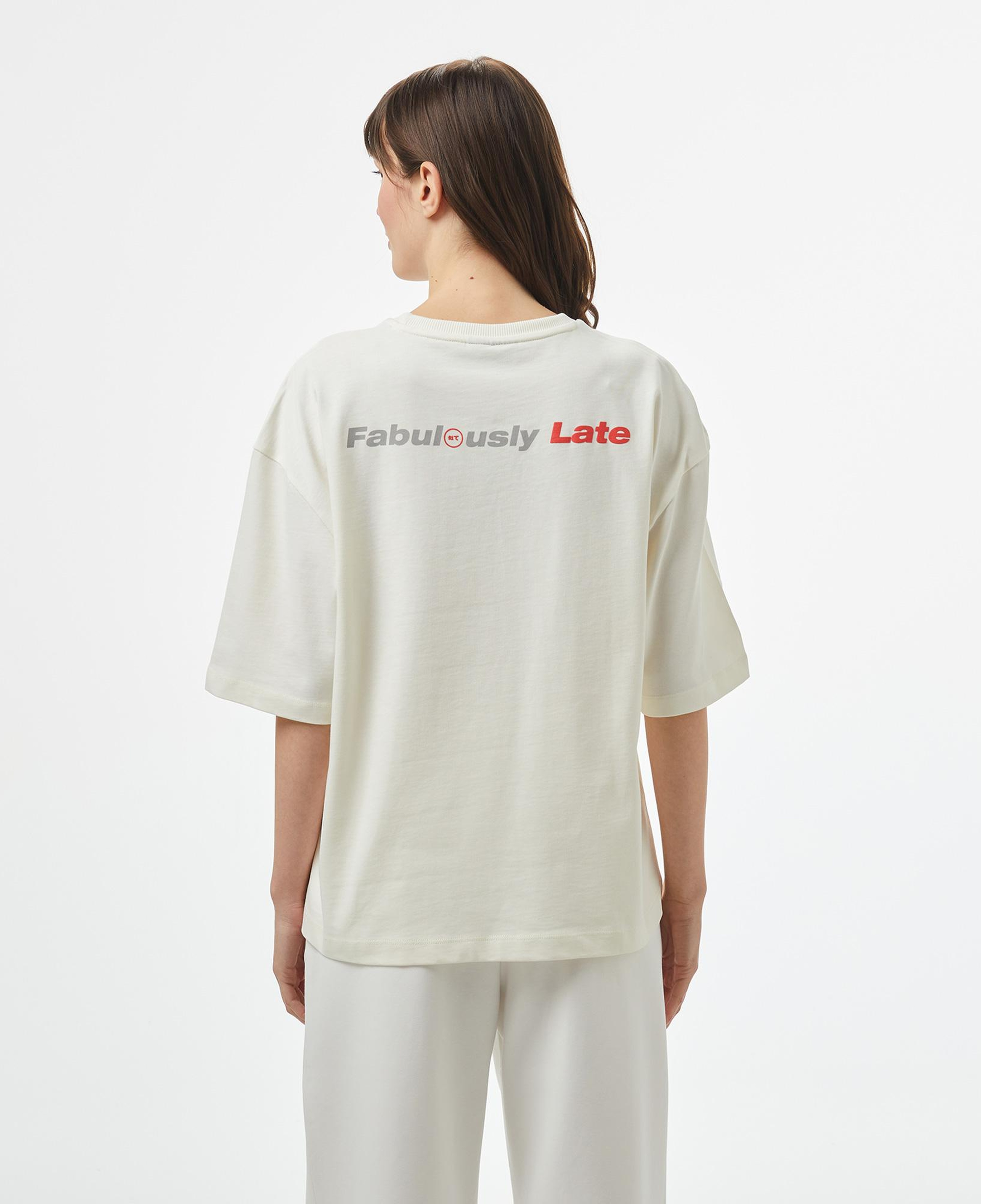 UNITED4 Kadın Krem T-Shirt