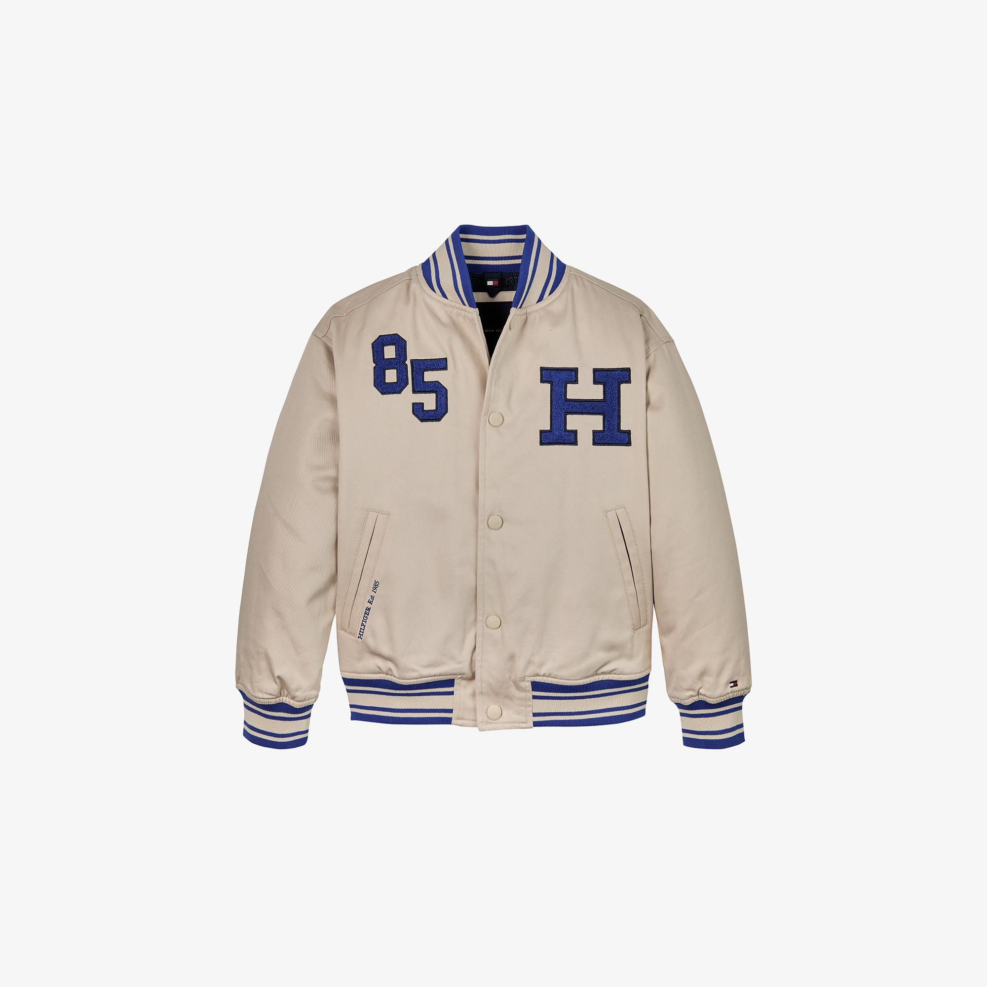 Tommy Hilfiger Twill Badge Varsity Çocuk Bej Ceket