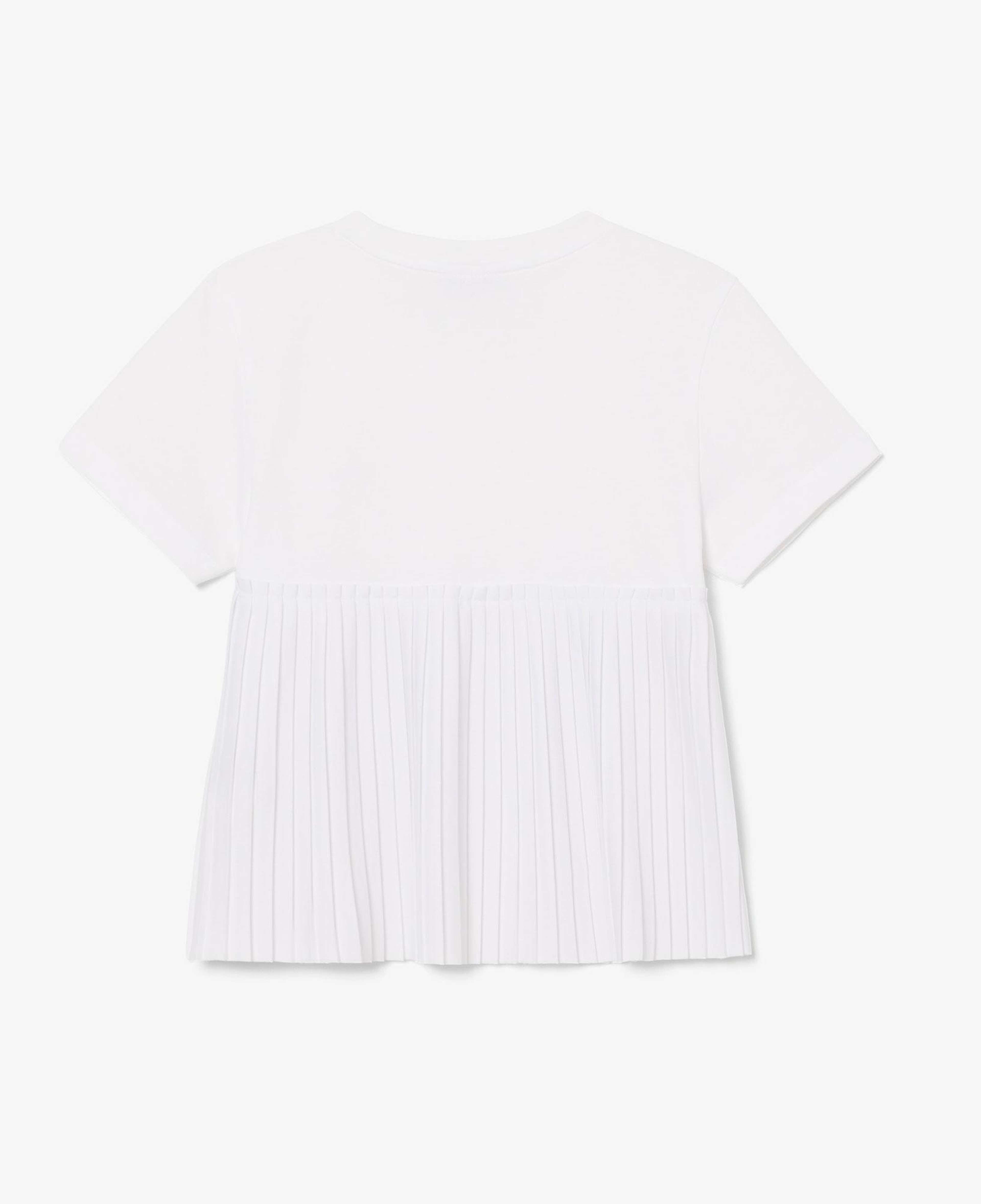 Kız Çocuk Bisiklet Yaka Beyaz T-Shirt