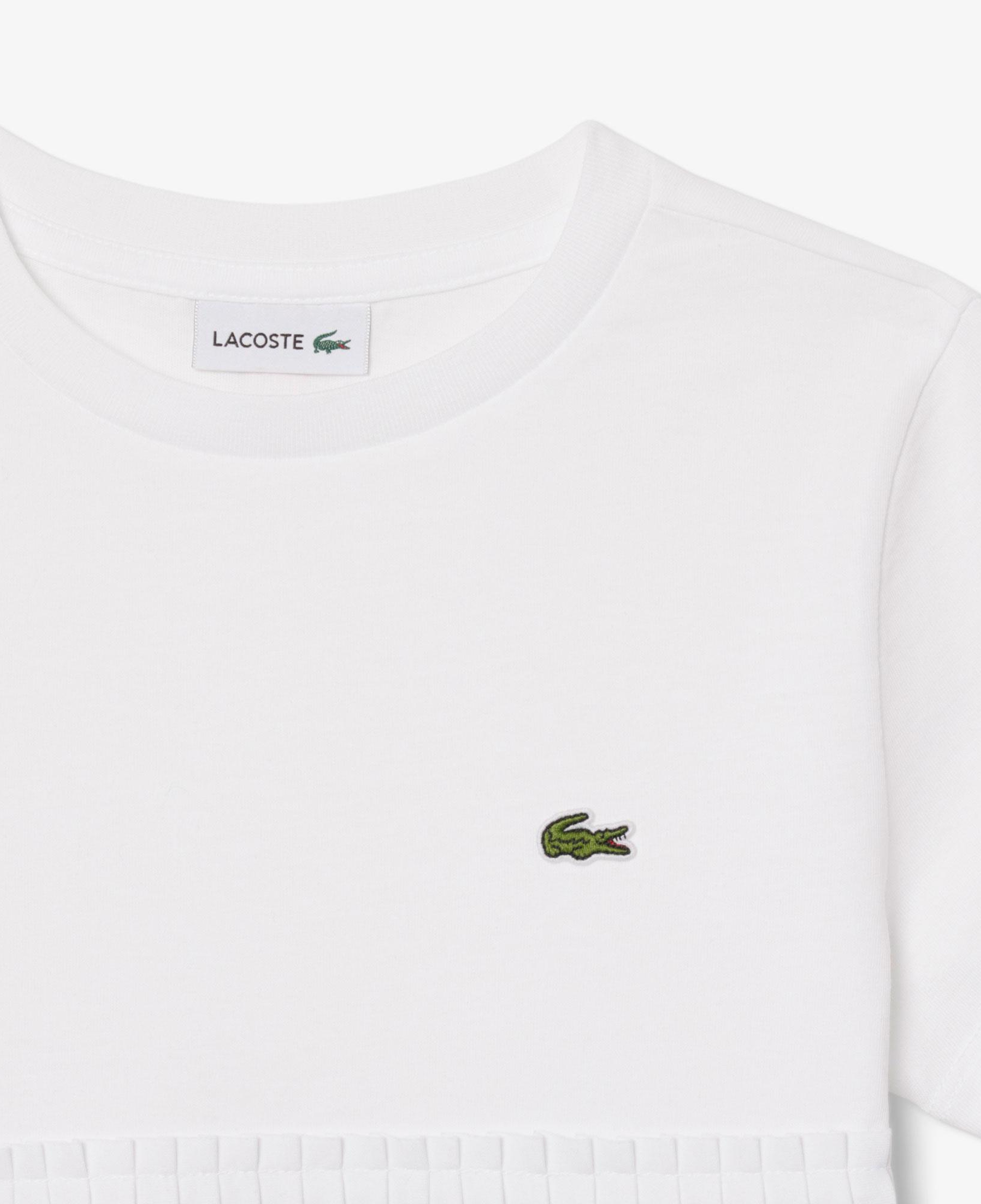 Kız Çocuk Bisiklet Yaka Beyaz T-Shirt