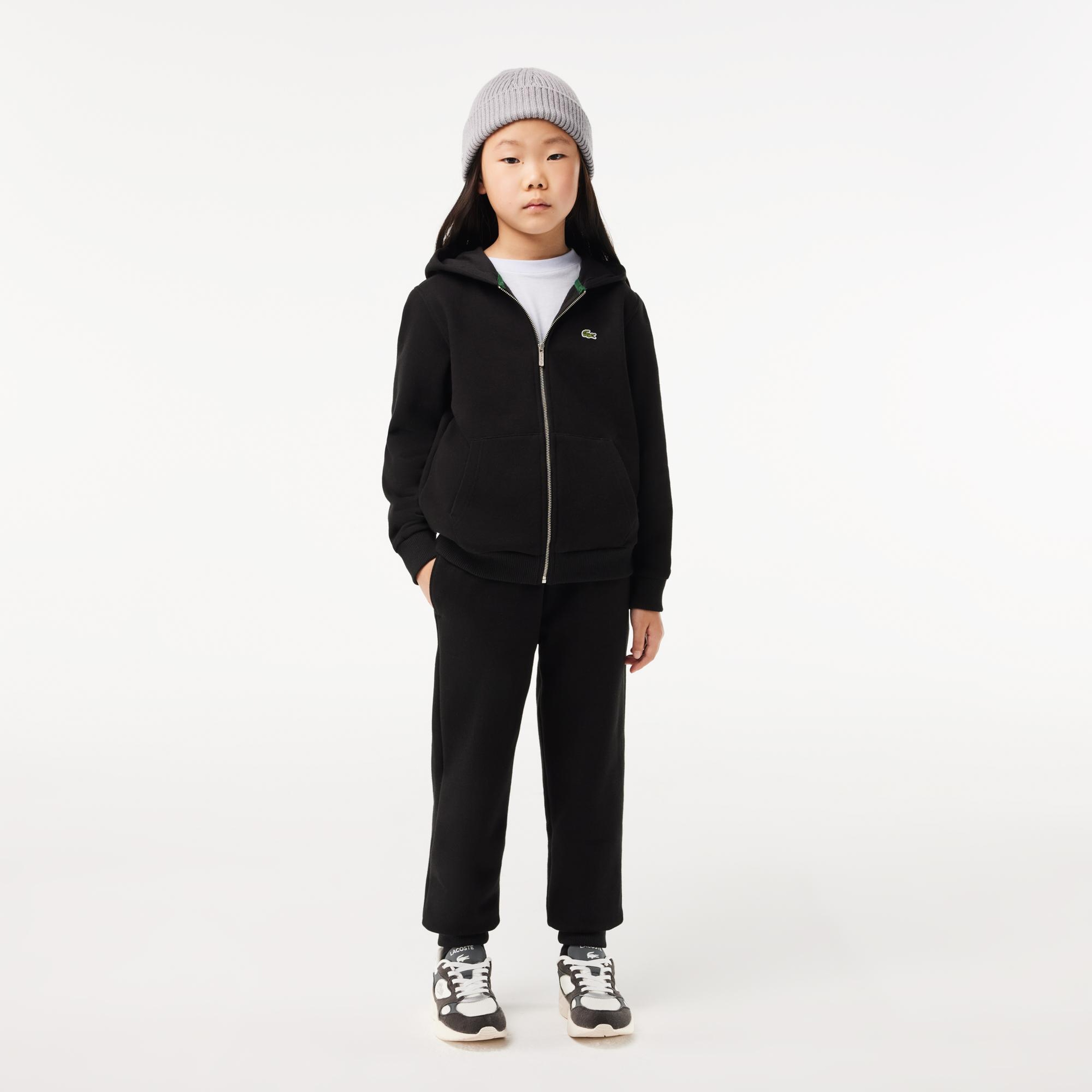 Lacoste Çocuk Kapüşonlu Siyah Sweatshirt