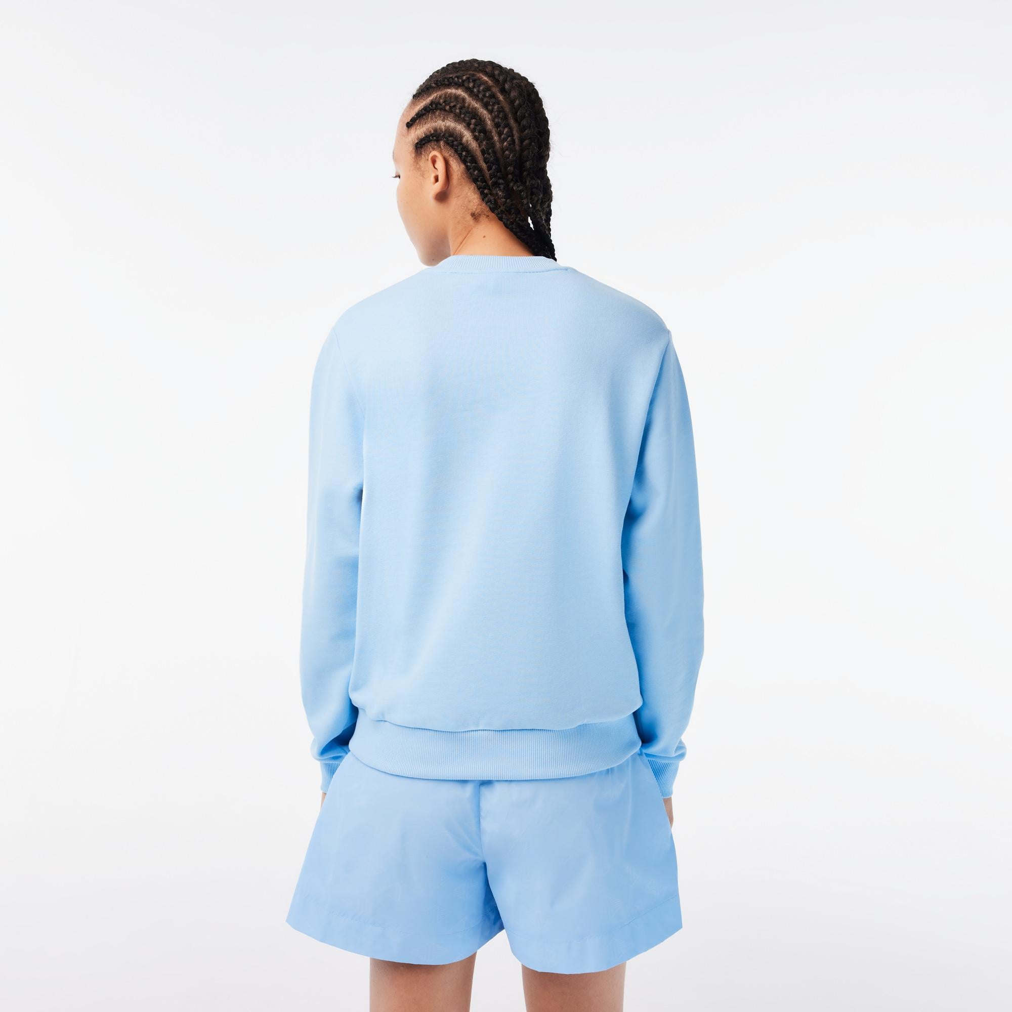 Netflix Kadın Loose Fit Bisiklet Yaka Baskılı Açık Mavi Sweatshirt