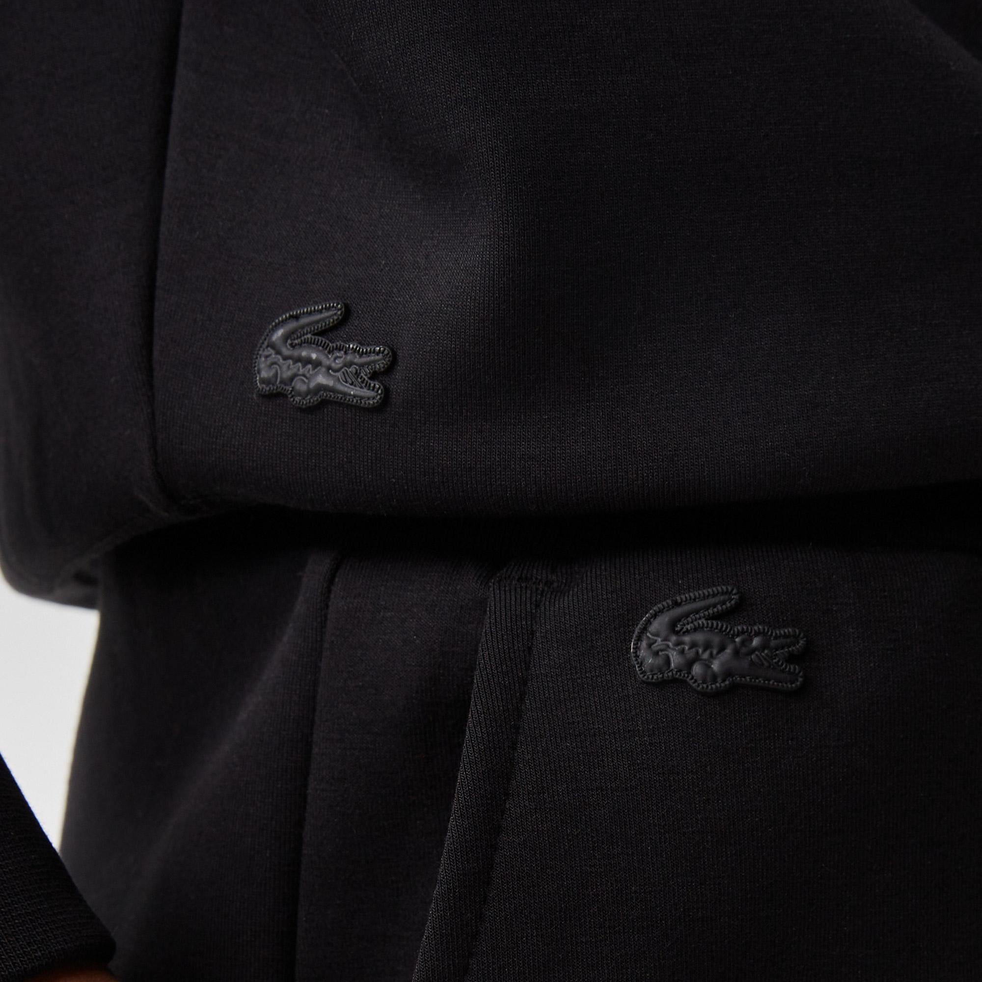 Kadın Slim Fit Baskılı Siyah Eşofman Altı
