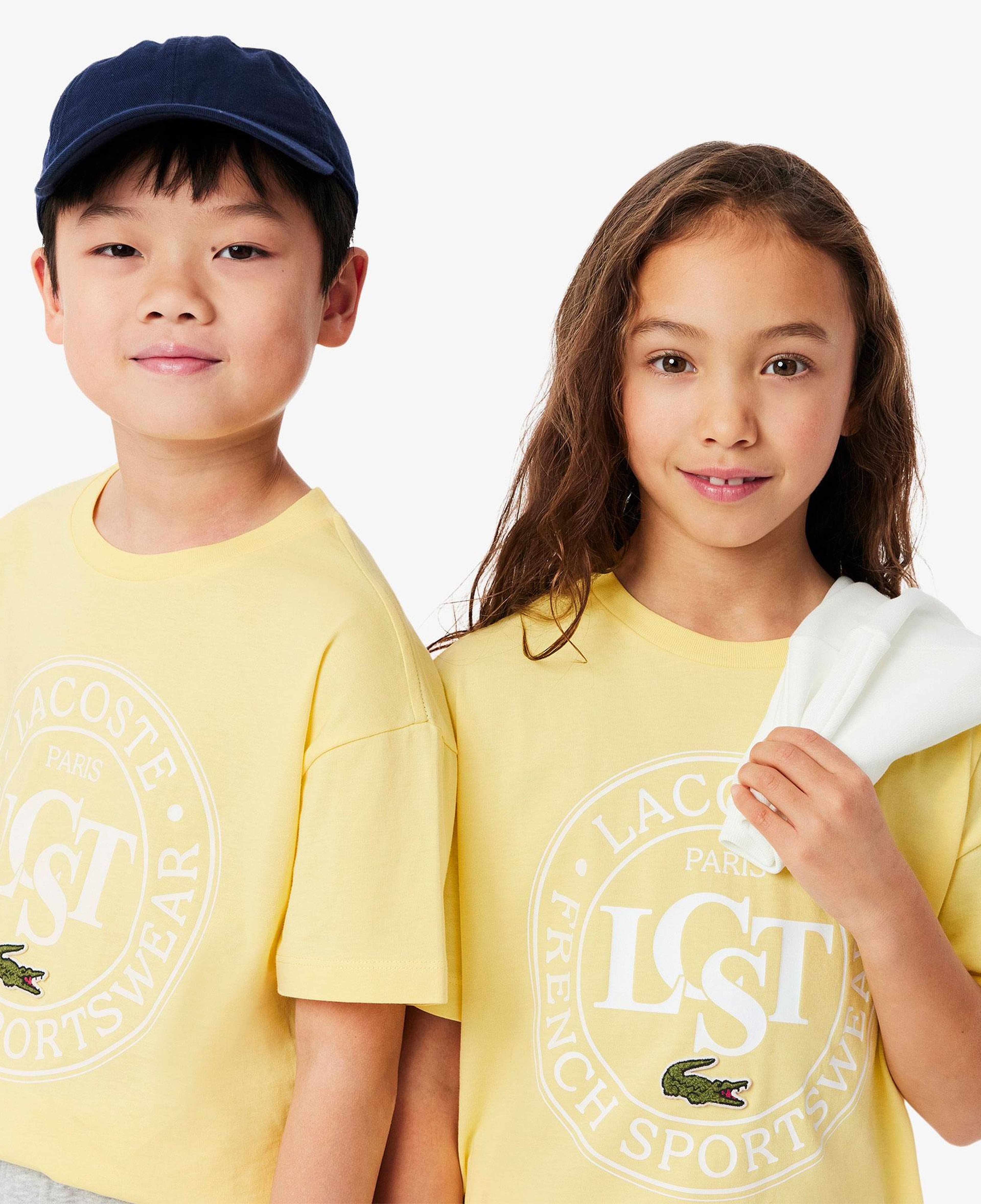Çocuk Bisiklet Yaka Baskılı Sarı T-Shirt