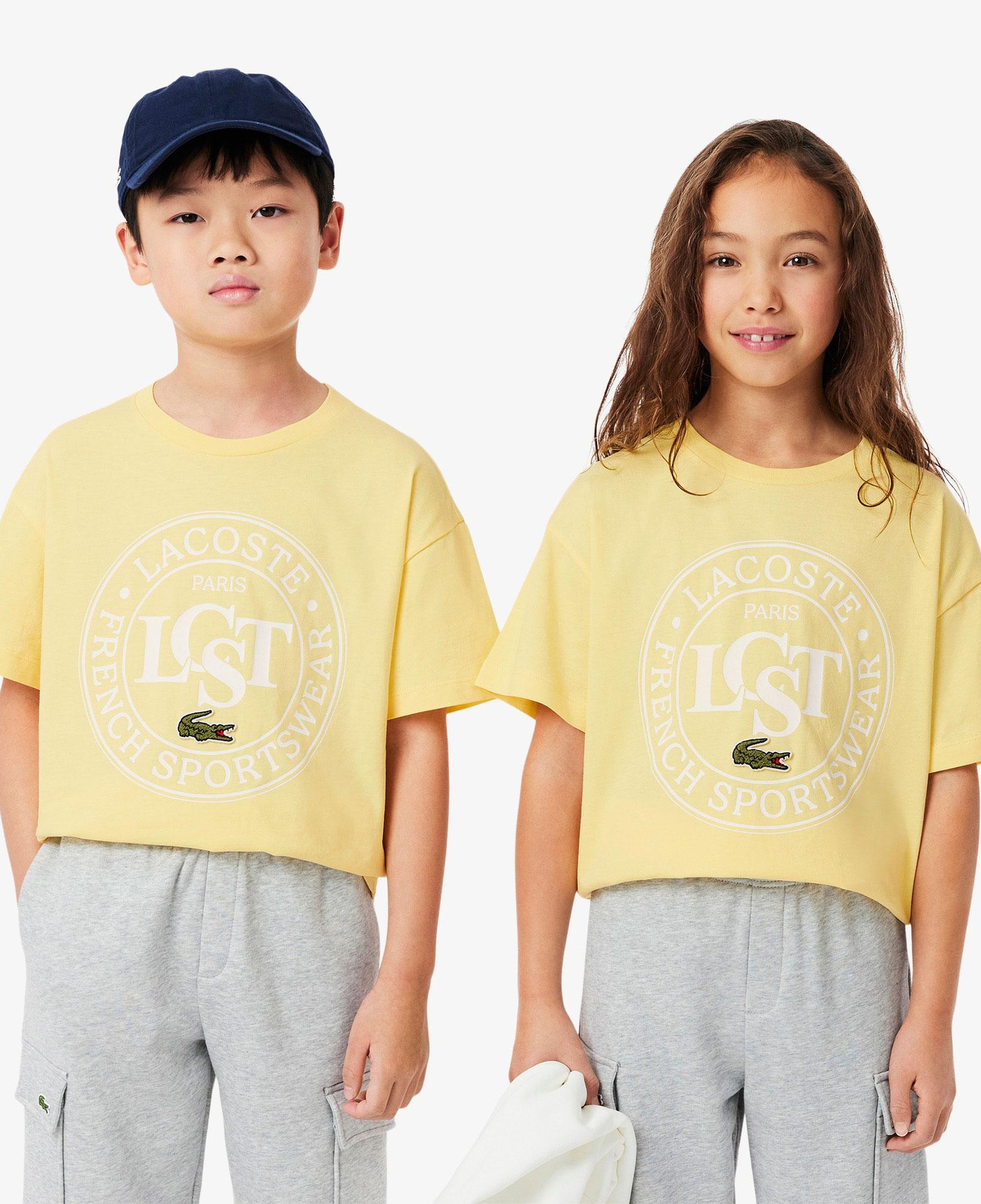 Çocuk Bisiklet Yaka Baskılı Sarı T-Shirt