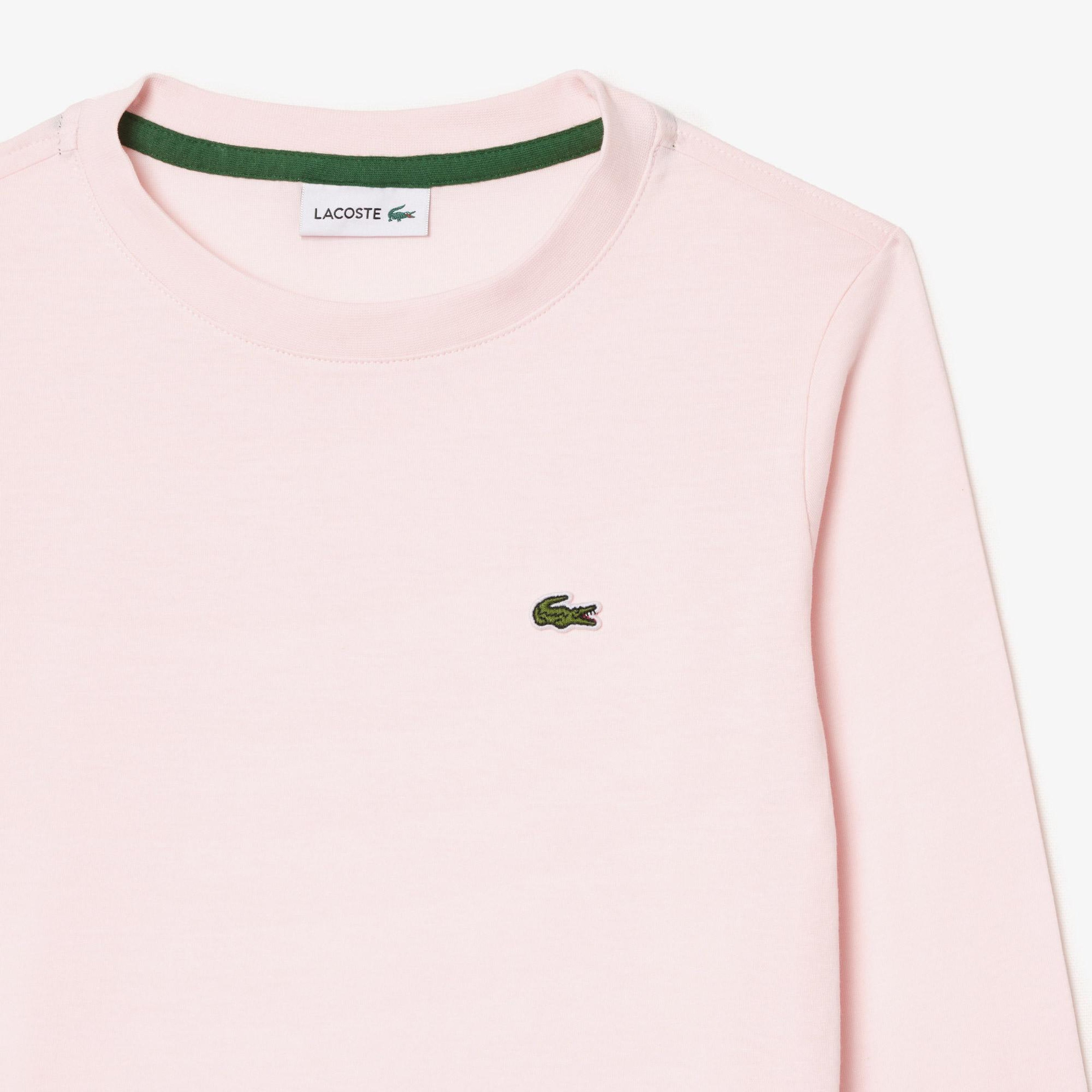 Çocuk Uzun Kollu Bisiklet Yaka Açık Pembe T-Shirt