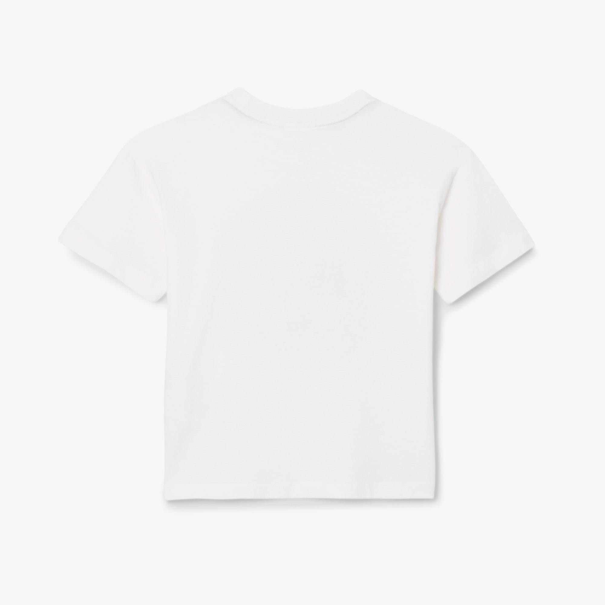 Çocuk Bisiklet Yaka Baskılı Beyaz T-Shirt