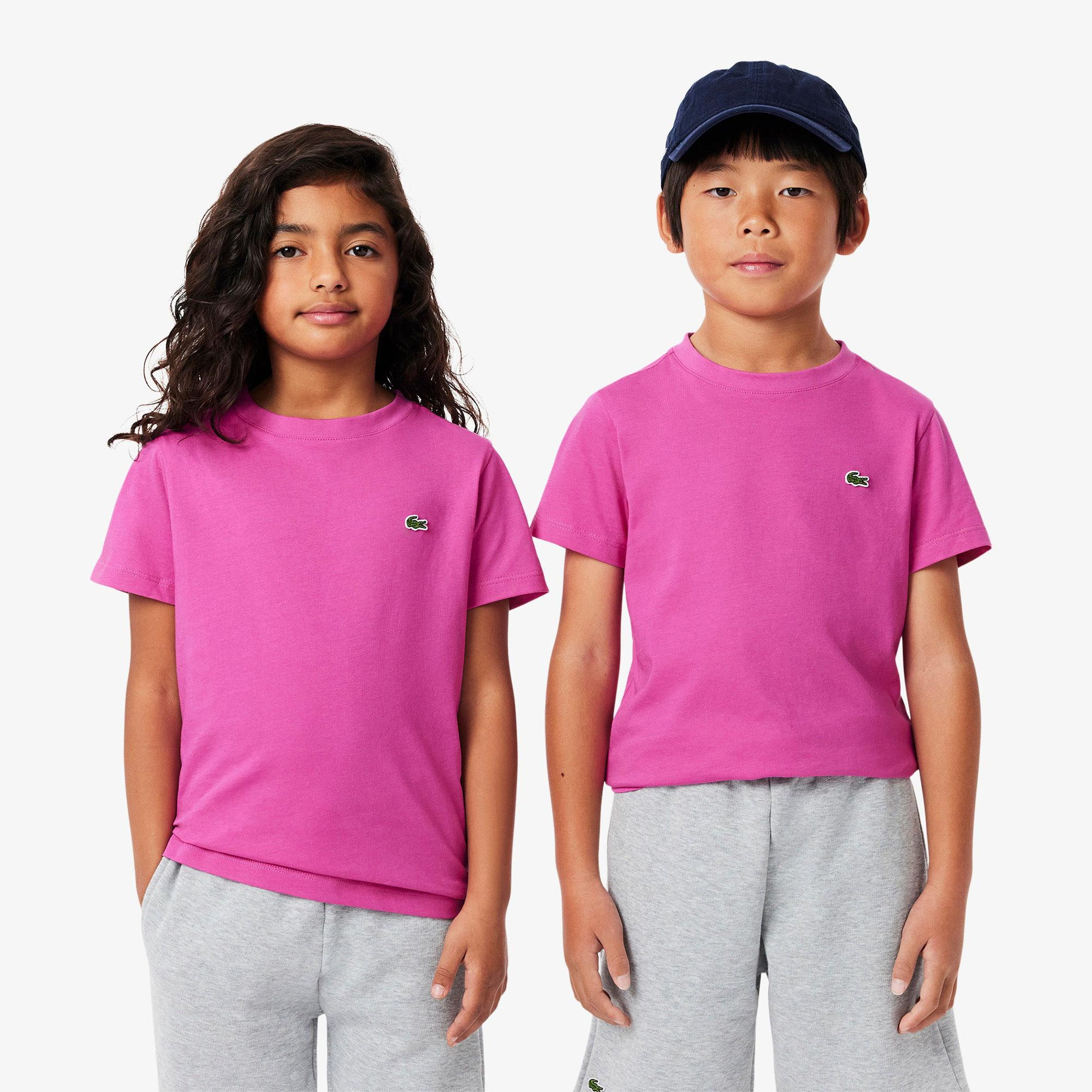 Çocuk Bisiklet Yaka Pembe T-Shirt