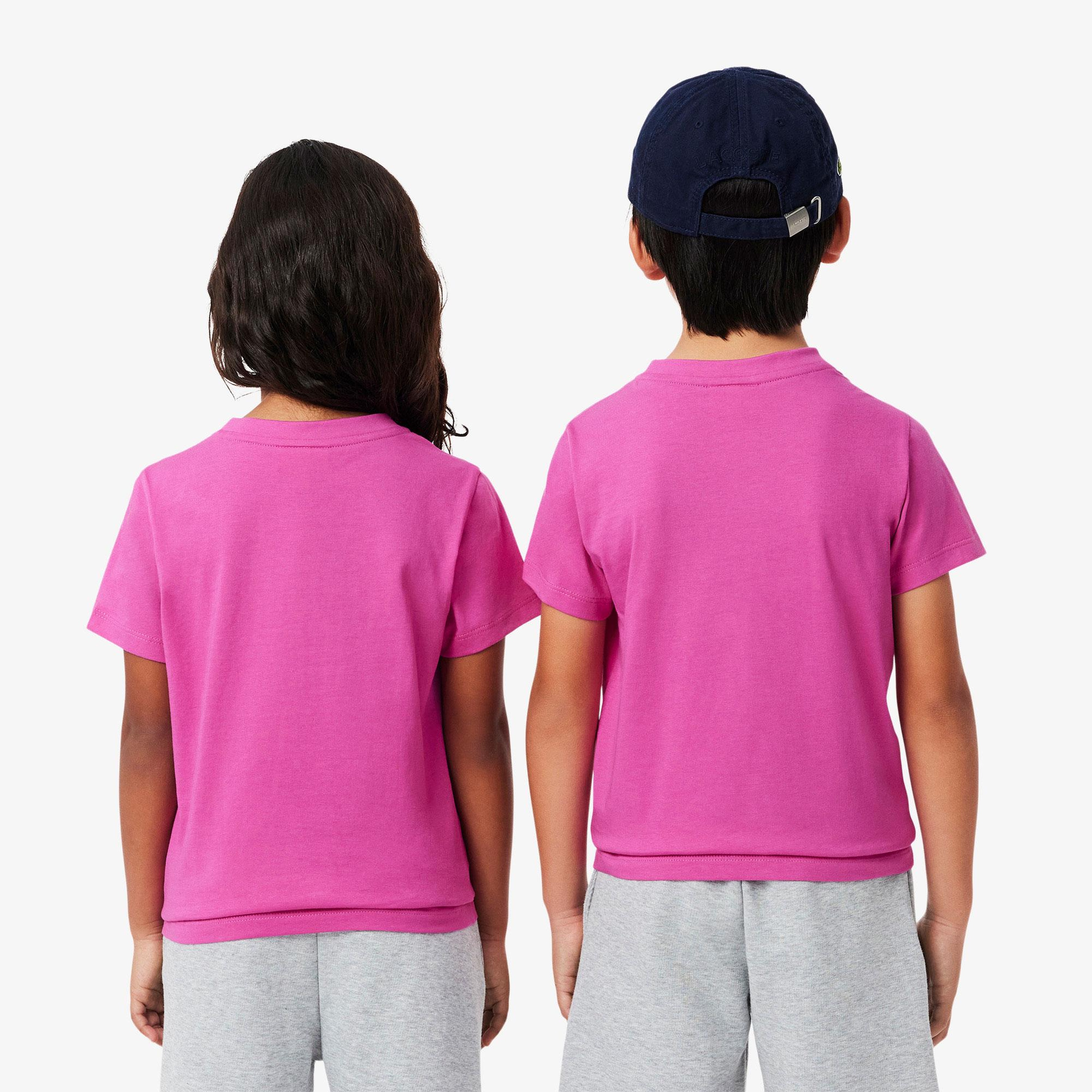 Çocuk Bisiklet Yaka Pembe T-Shirt