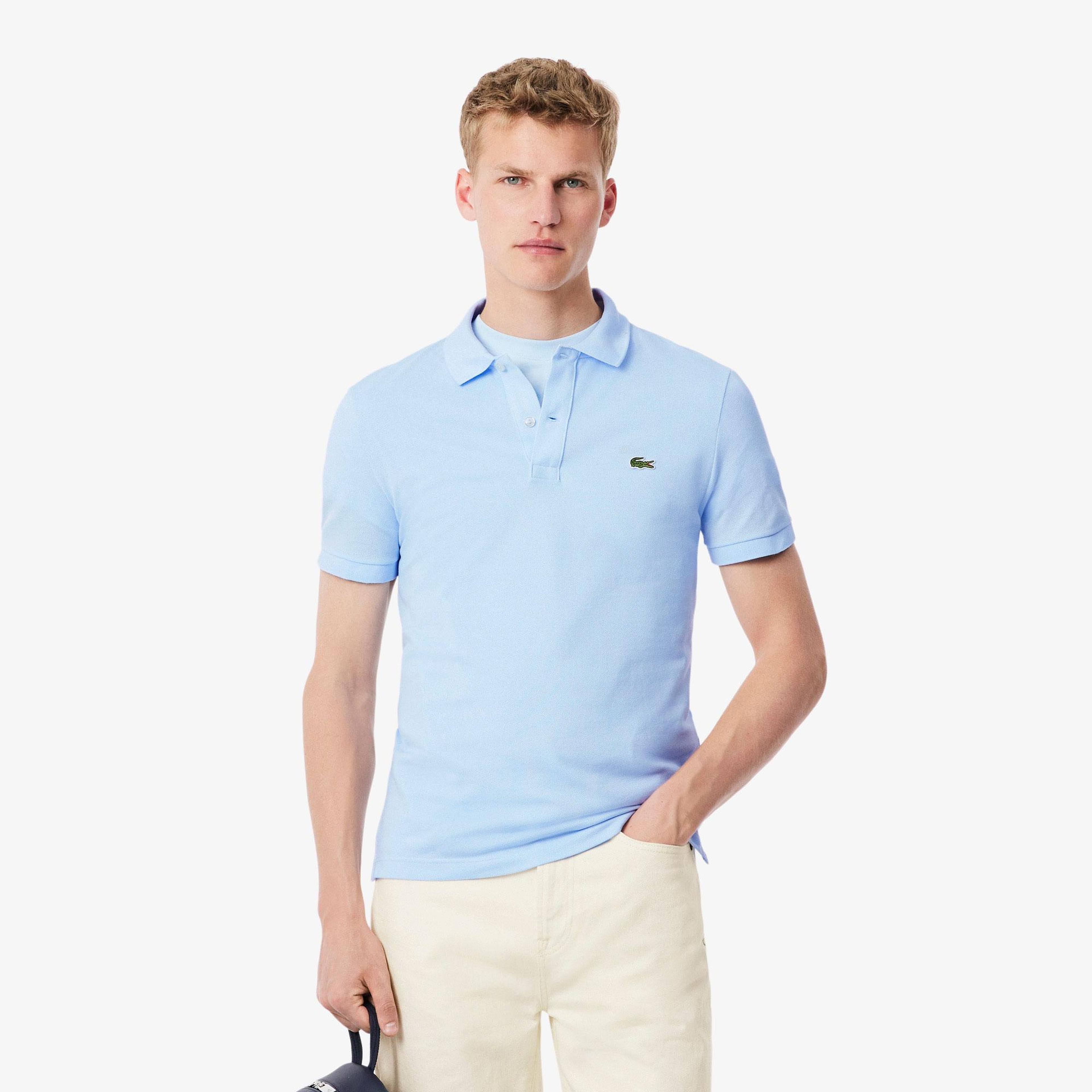 L.12.12 Erkek Slim Fit Mavi Polo