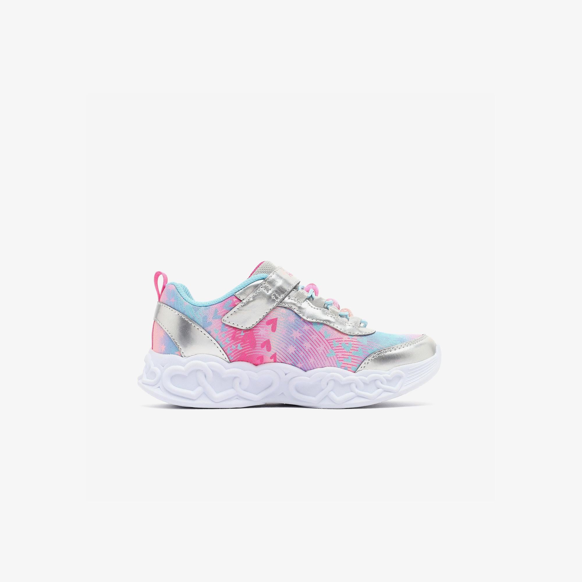 Skechers Infinite Heart Lights Heart Jewels Çocuk Gri Spor Ayakkabı
