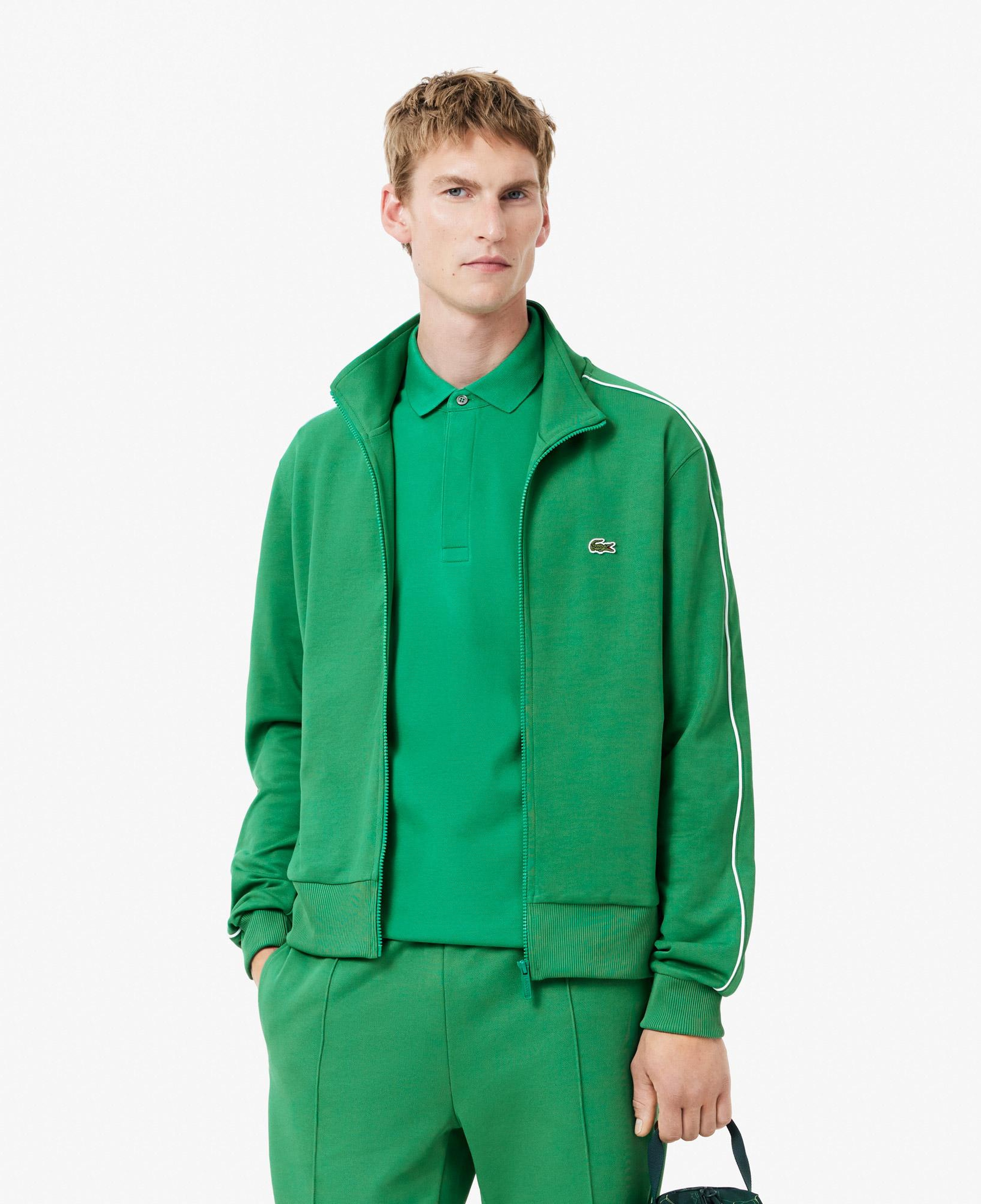 Erkek Regular Fit Fermuarlı Yeşil Sweatshirt