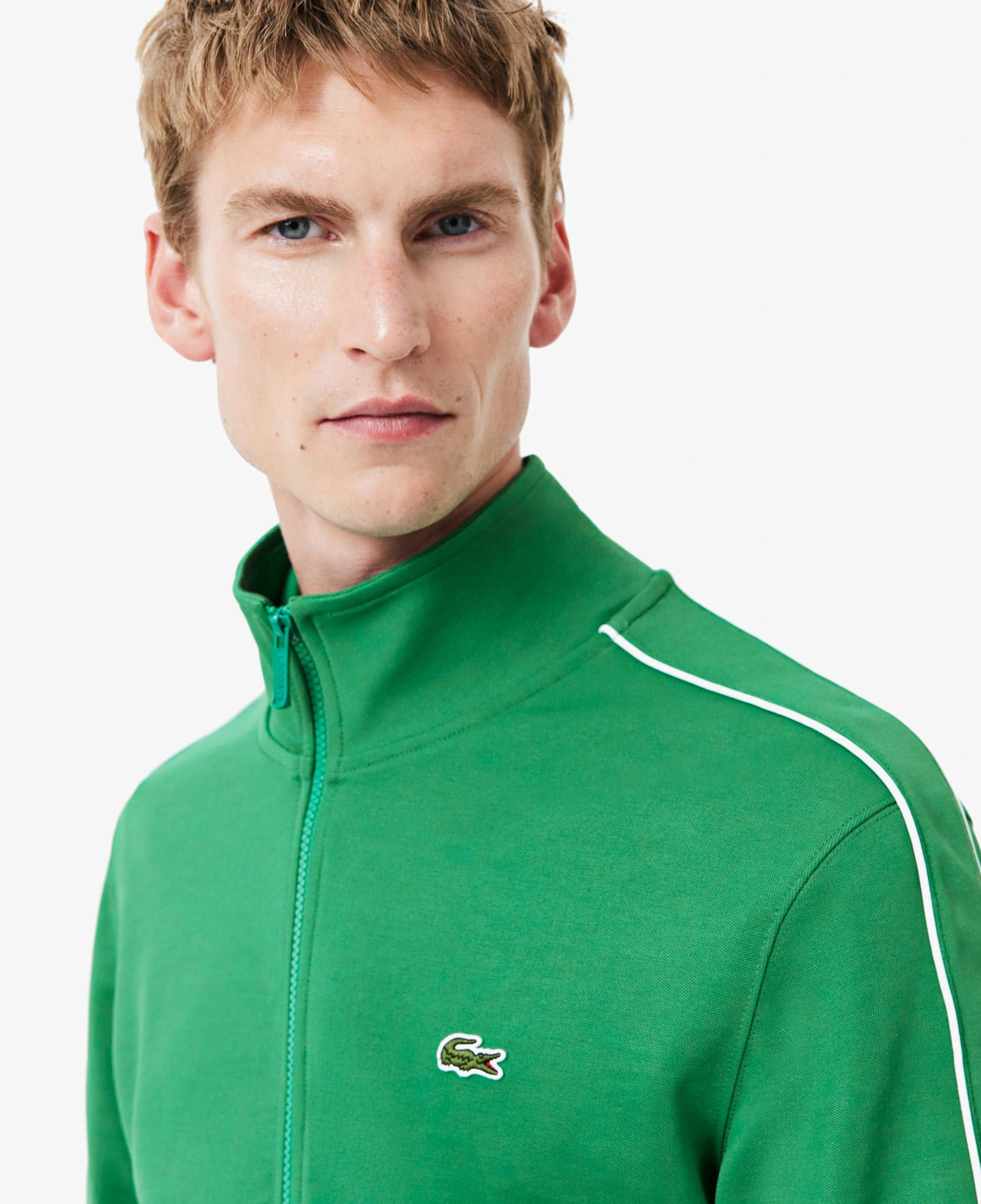 Erkek Regular Fit Fermuarlı Yeşil Sweatshirt