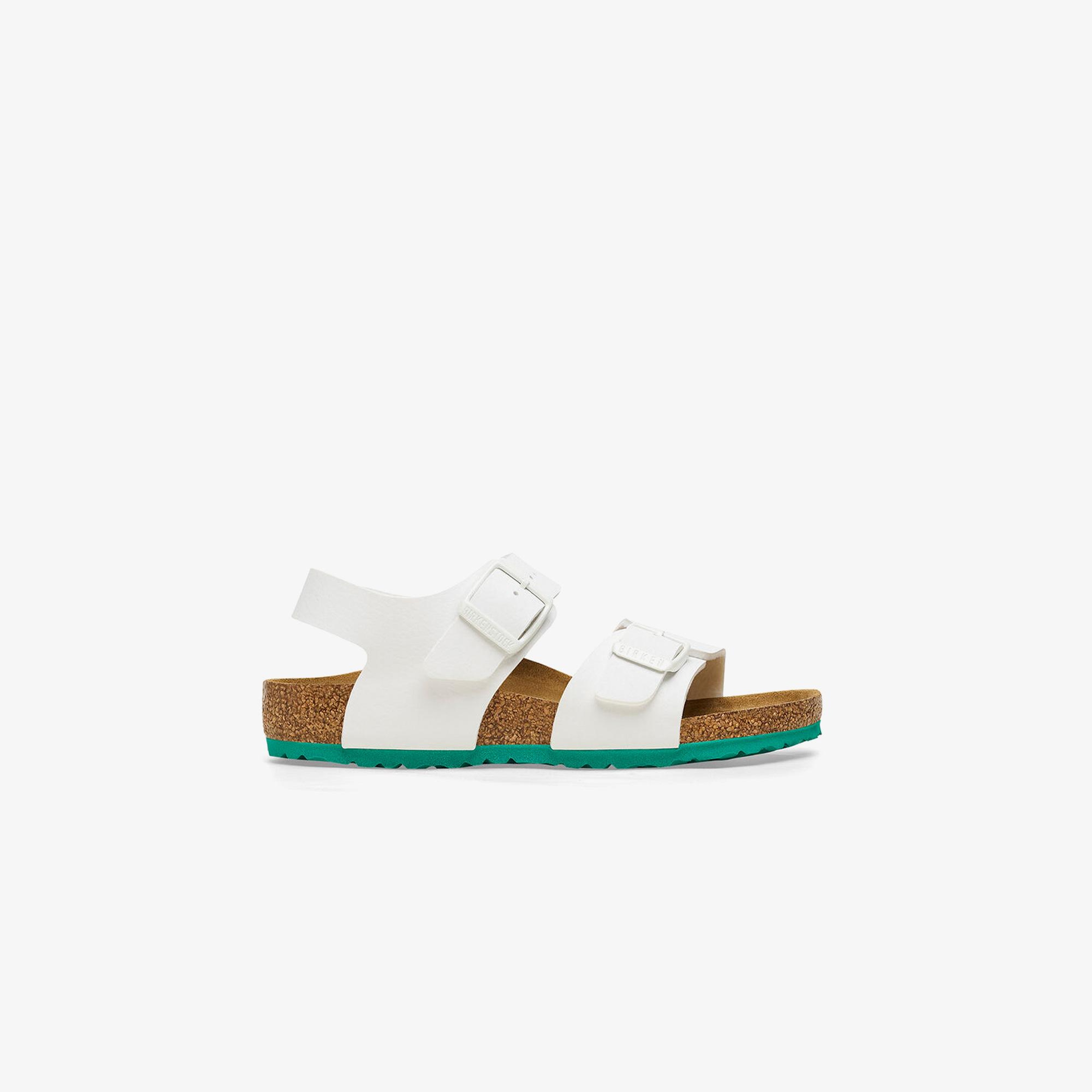Birkenstock New York Bf Desert Soil Çocuk Beyaz Sandalet