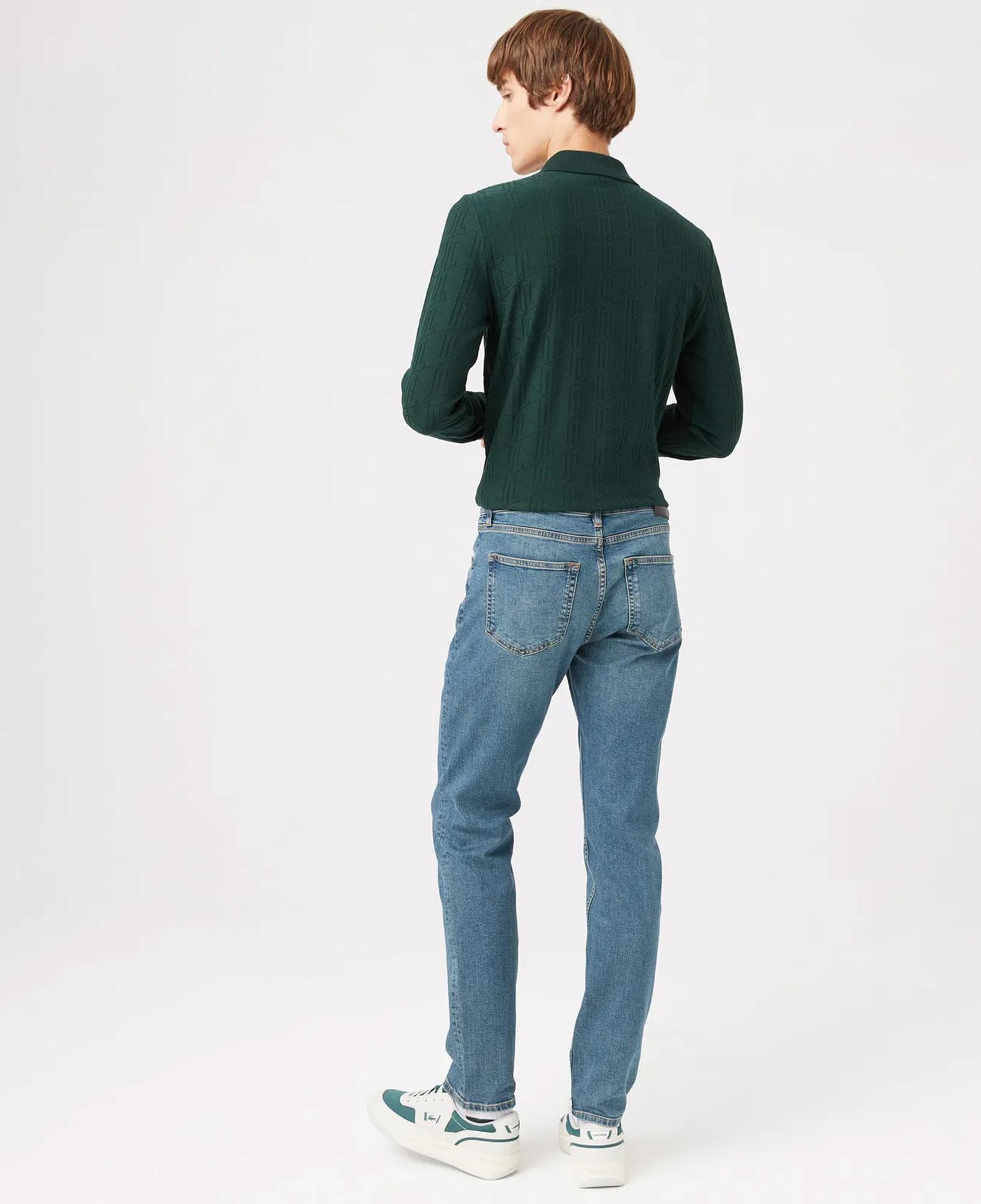 Lacoste Erkek Slim Fit Mavi Jean Pantolon