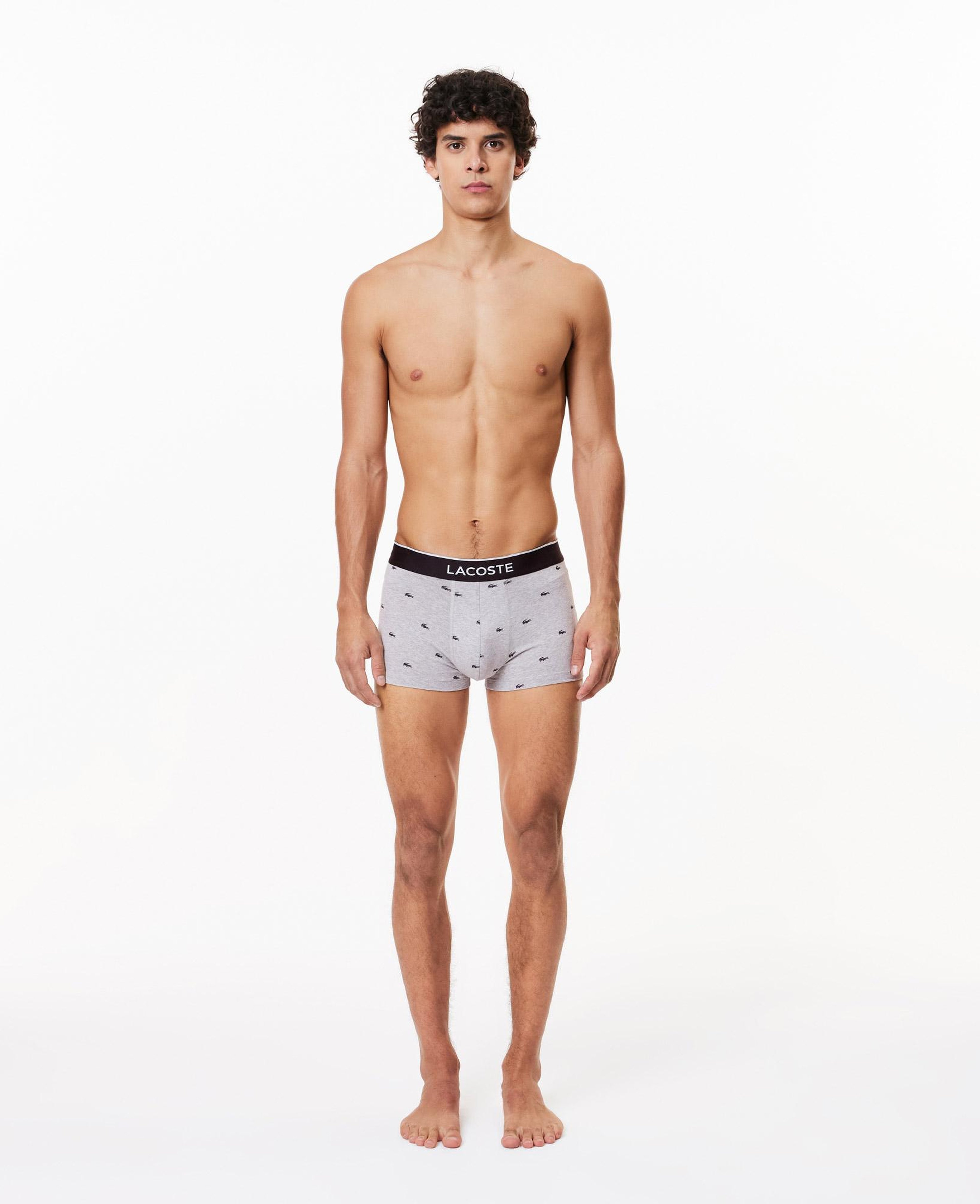 Core Erkek Baskılı 3'lü Gri Boxer