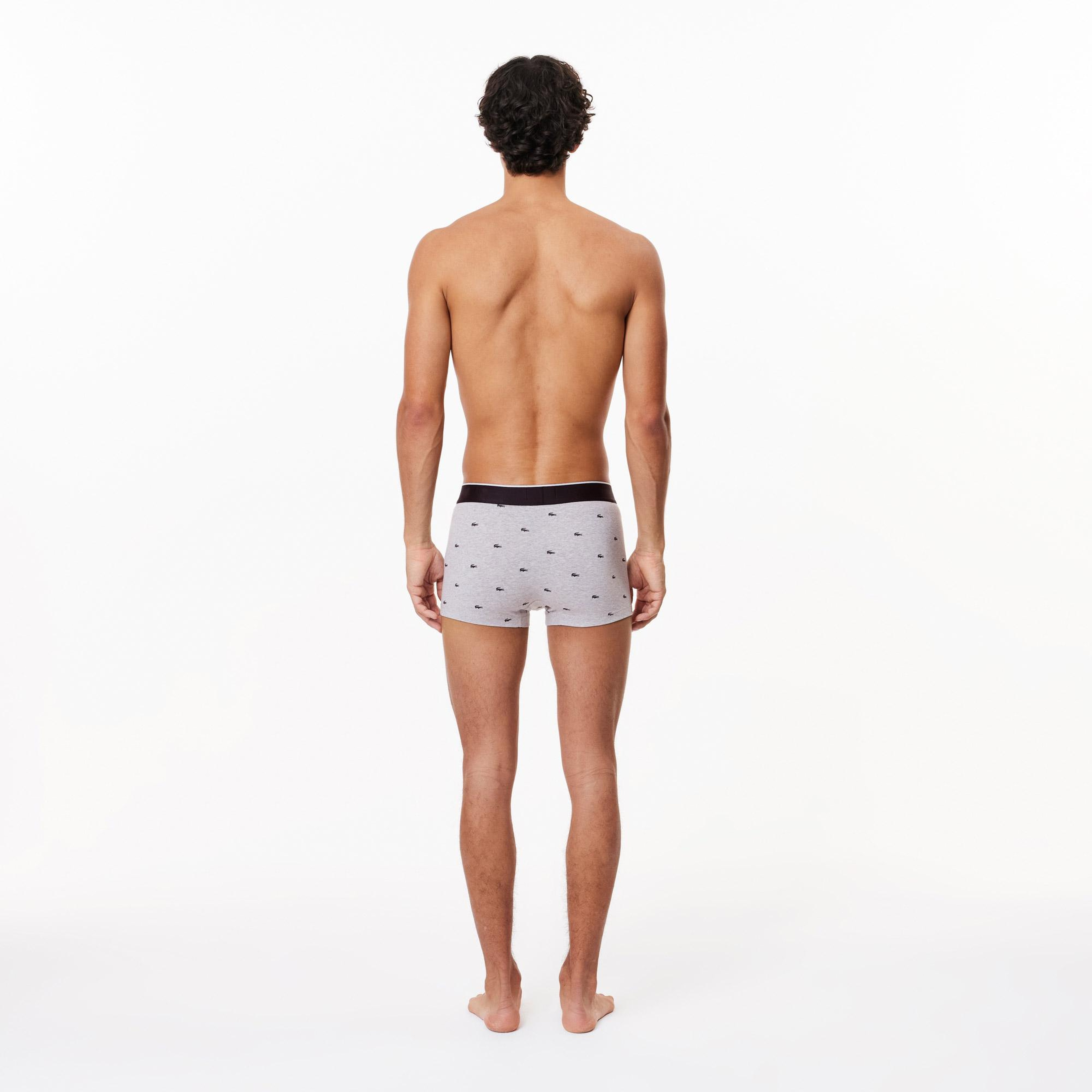 Core Erkek Baskılı 3'lü Gri Boxer