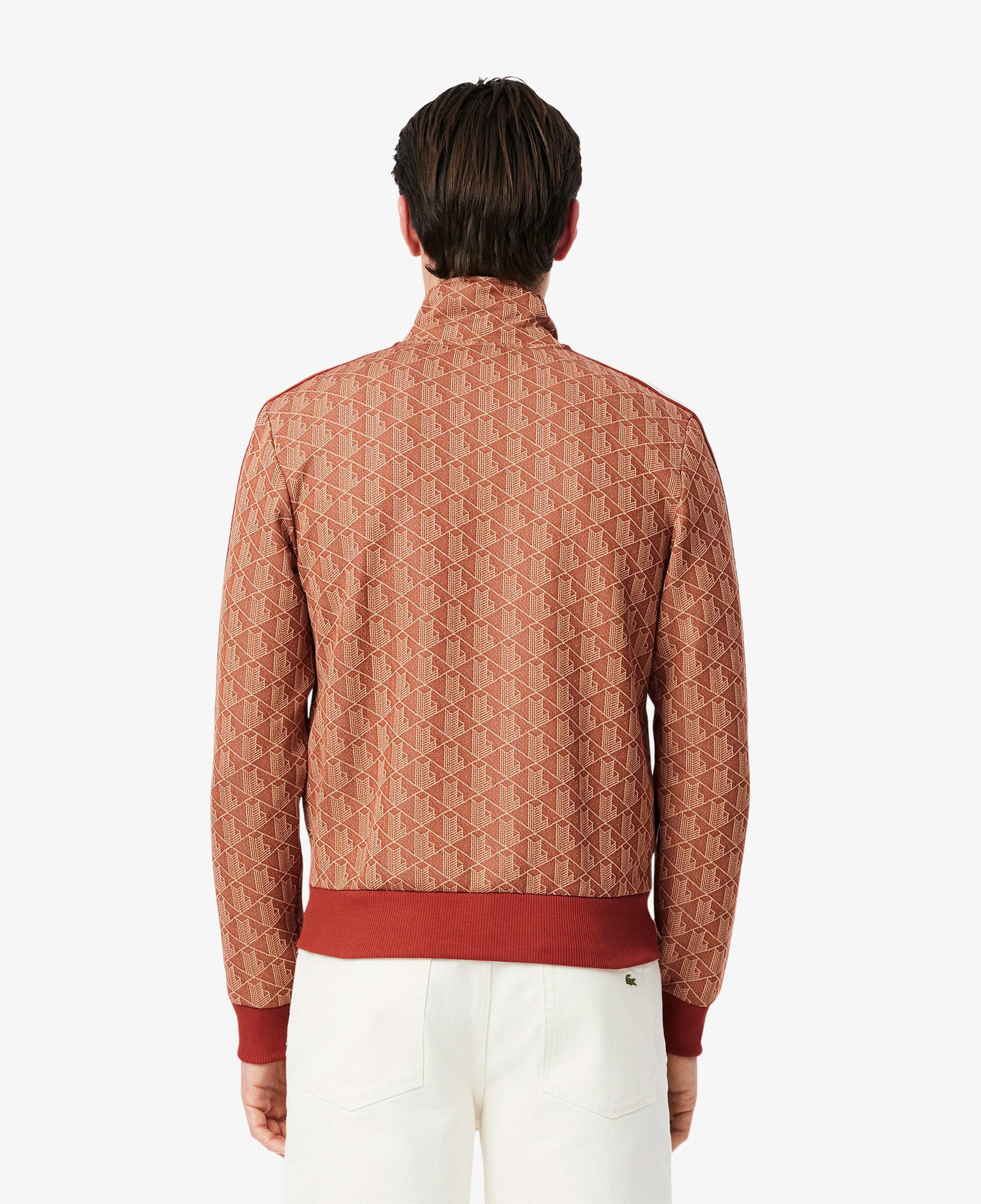 Lacoste Relaxed Fit Monogram Erkek Kahverengi Eşofman Üstü