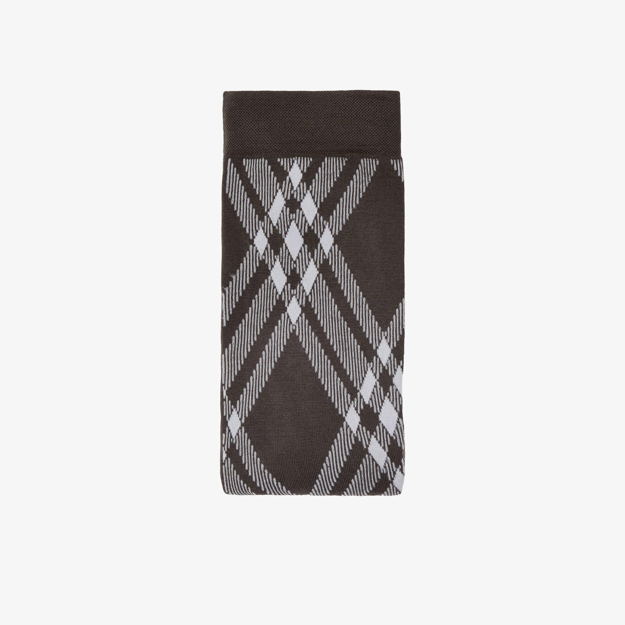 Burberry Unisex Beyaz Yün Karışımlı Çorap