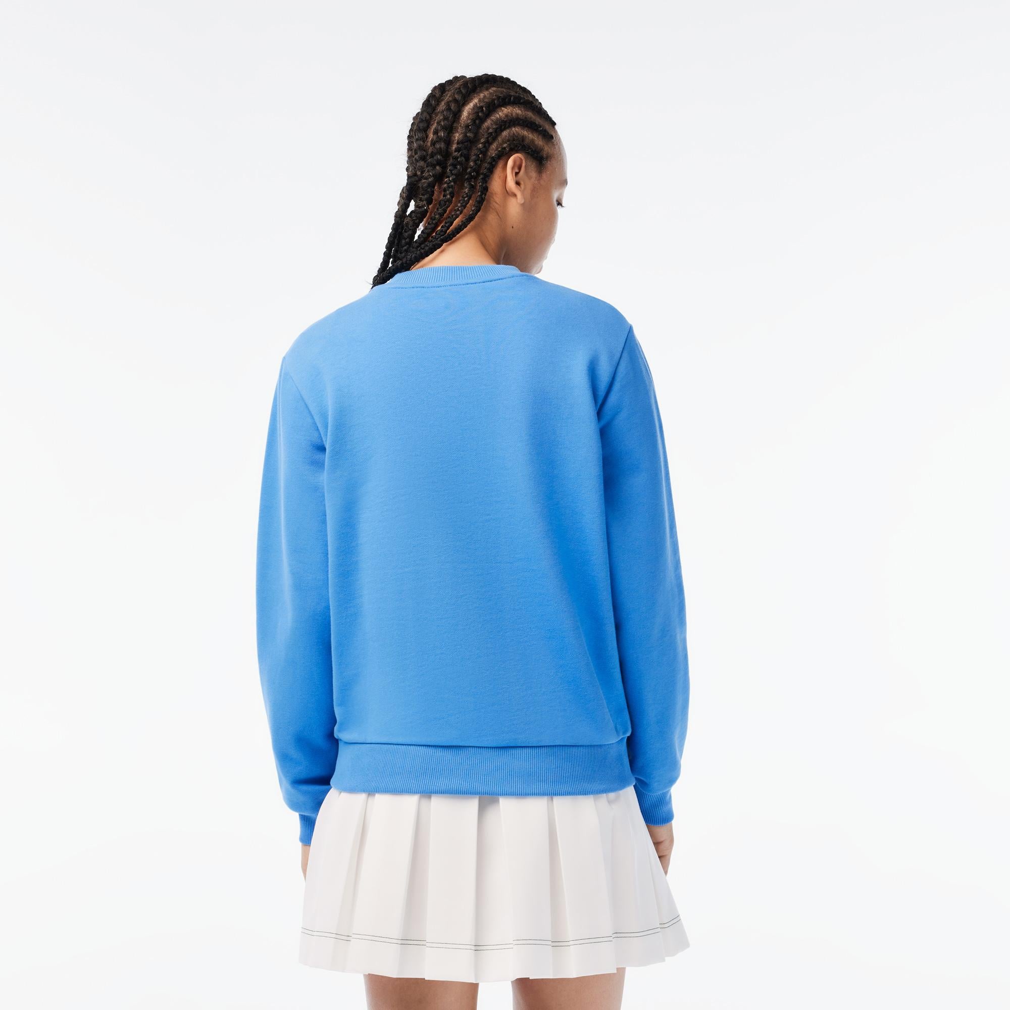 Netflix Kadın Loose Fit Bisiklet Yaka Baskılı Mavi Sweatshirt