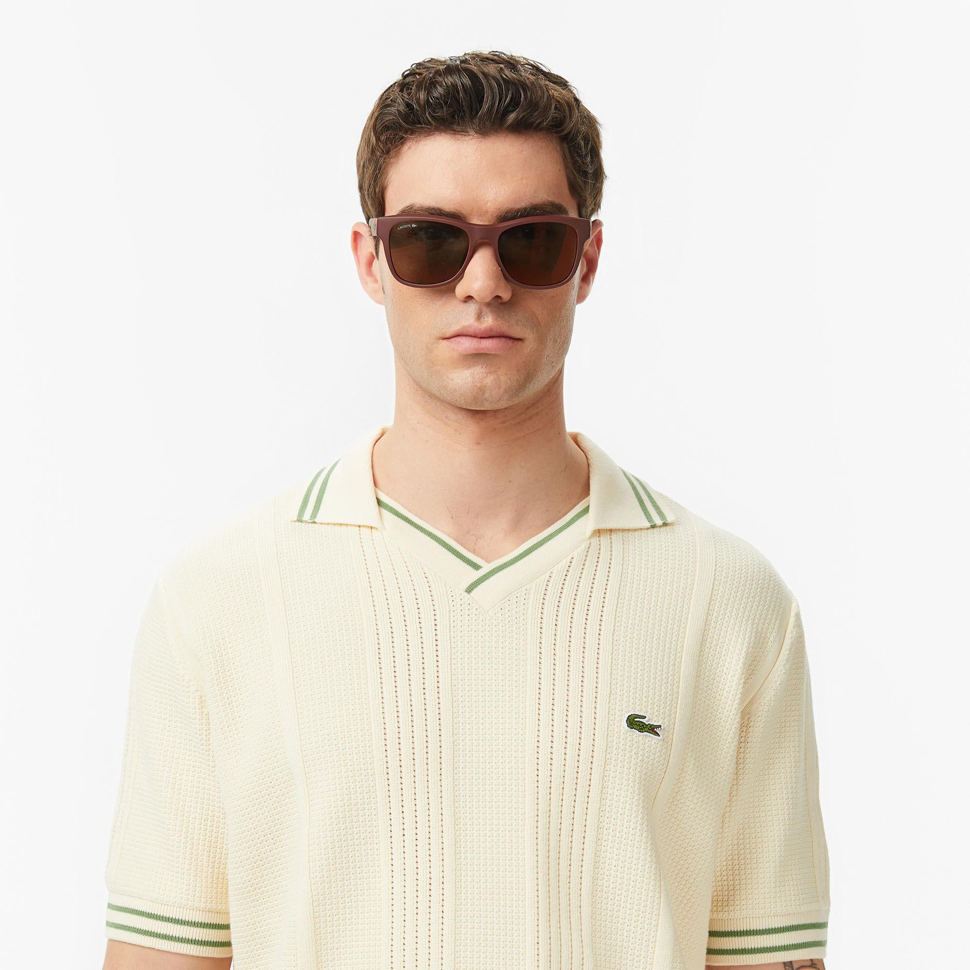 Erkek Classic Fit Kısa Kollu Polo Yaka Bej Triko