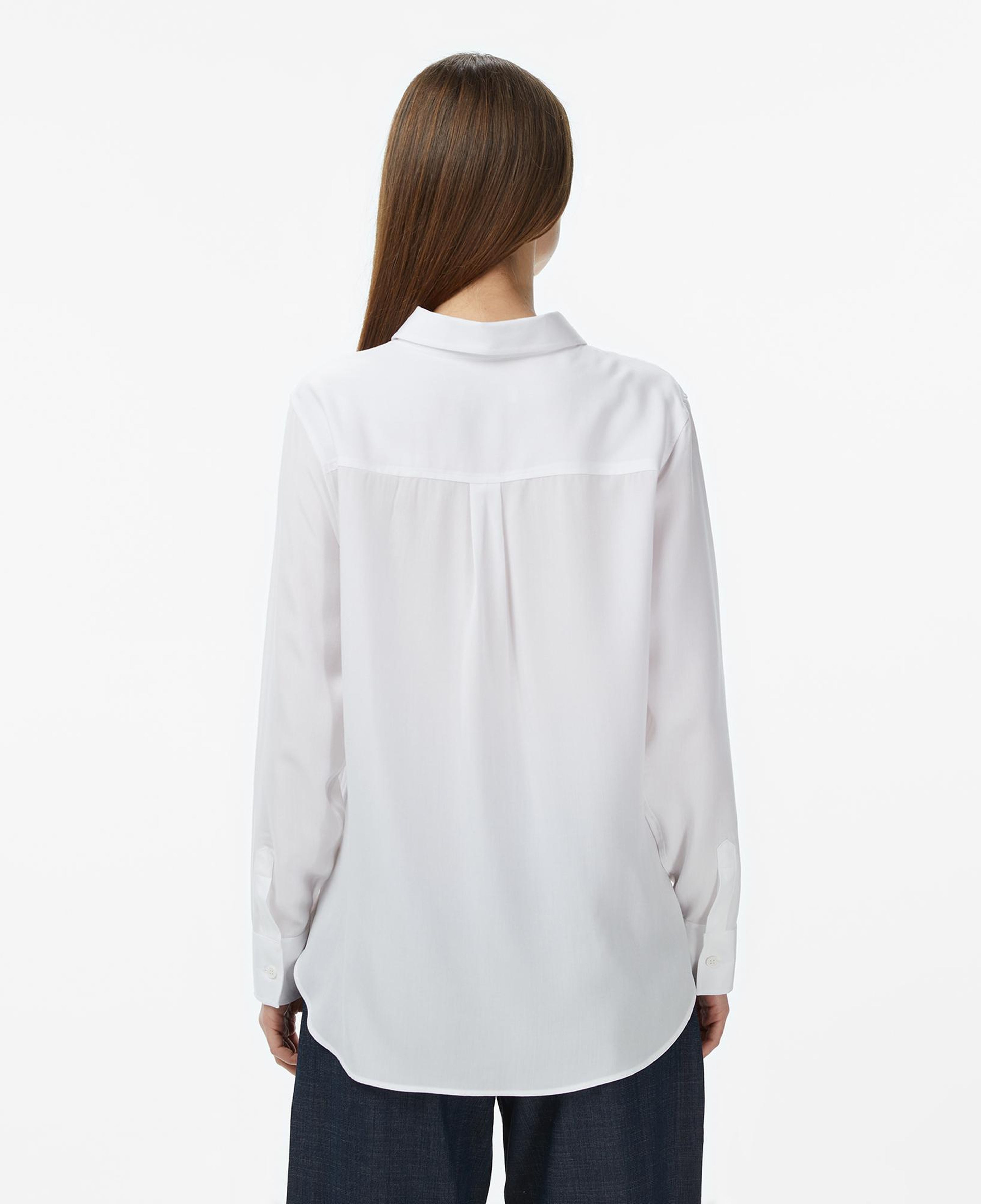 Kadın Slim Fit Beyaz Gömlek