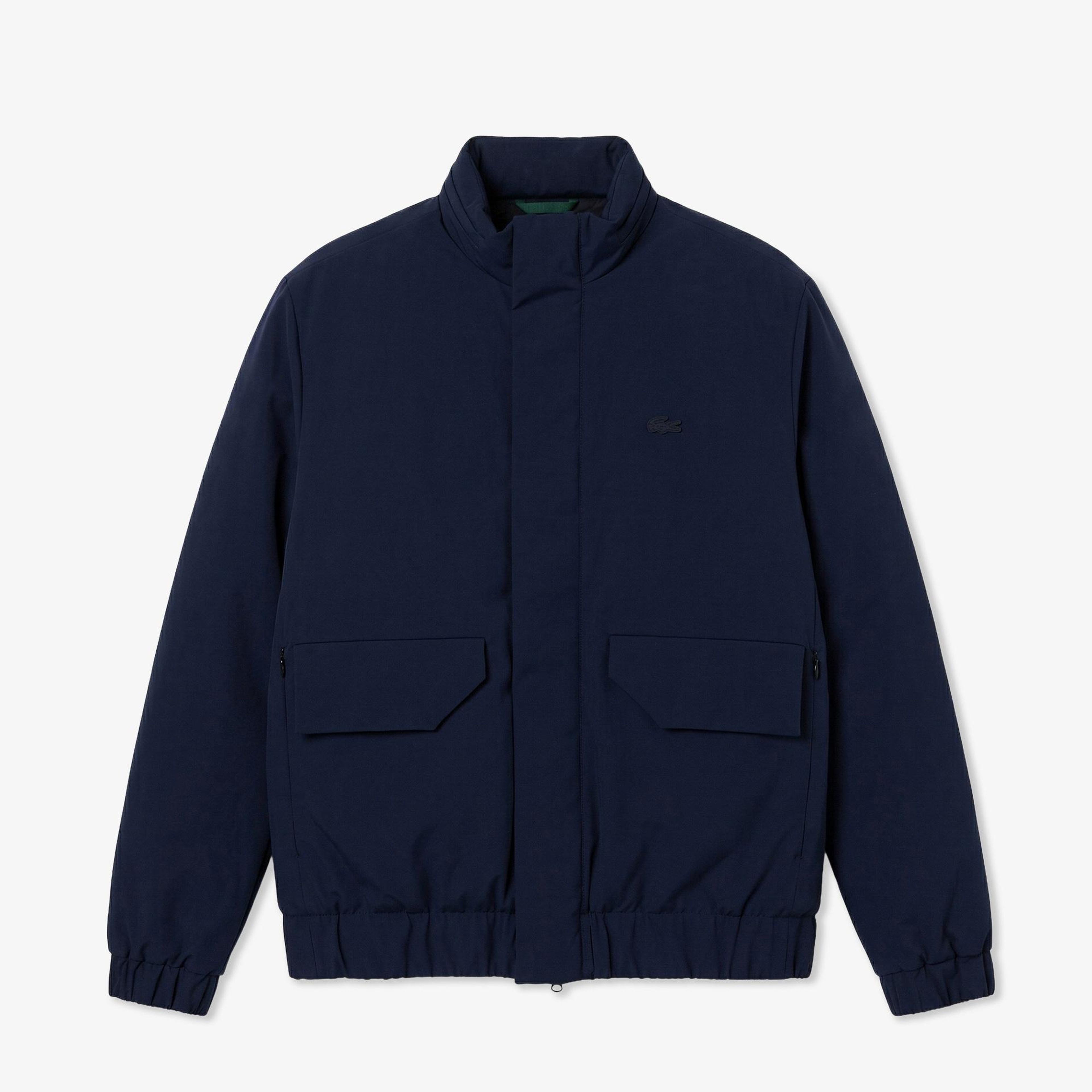Erkek Relaxed Fit Dik Yaka Lacivert Mont