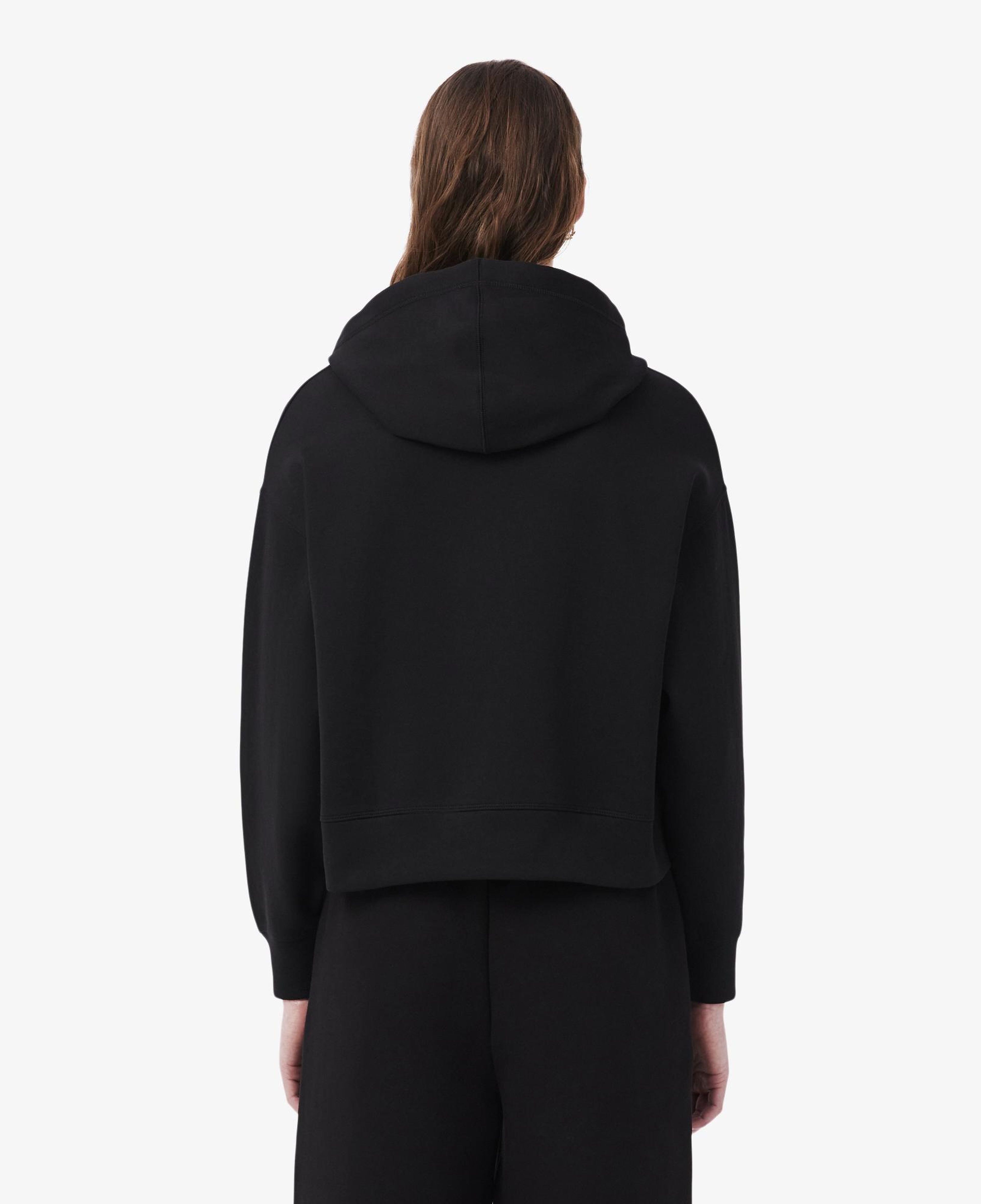 Kadın Oversize Fit Kapüşonlu Siyah Sweatshirt
