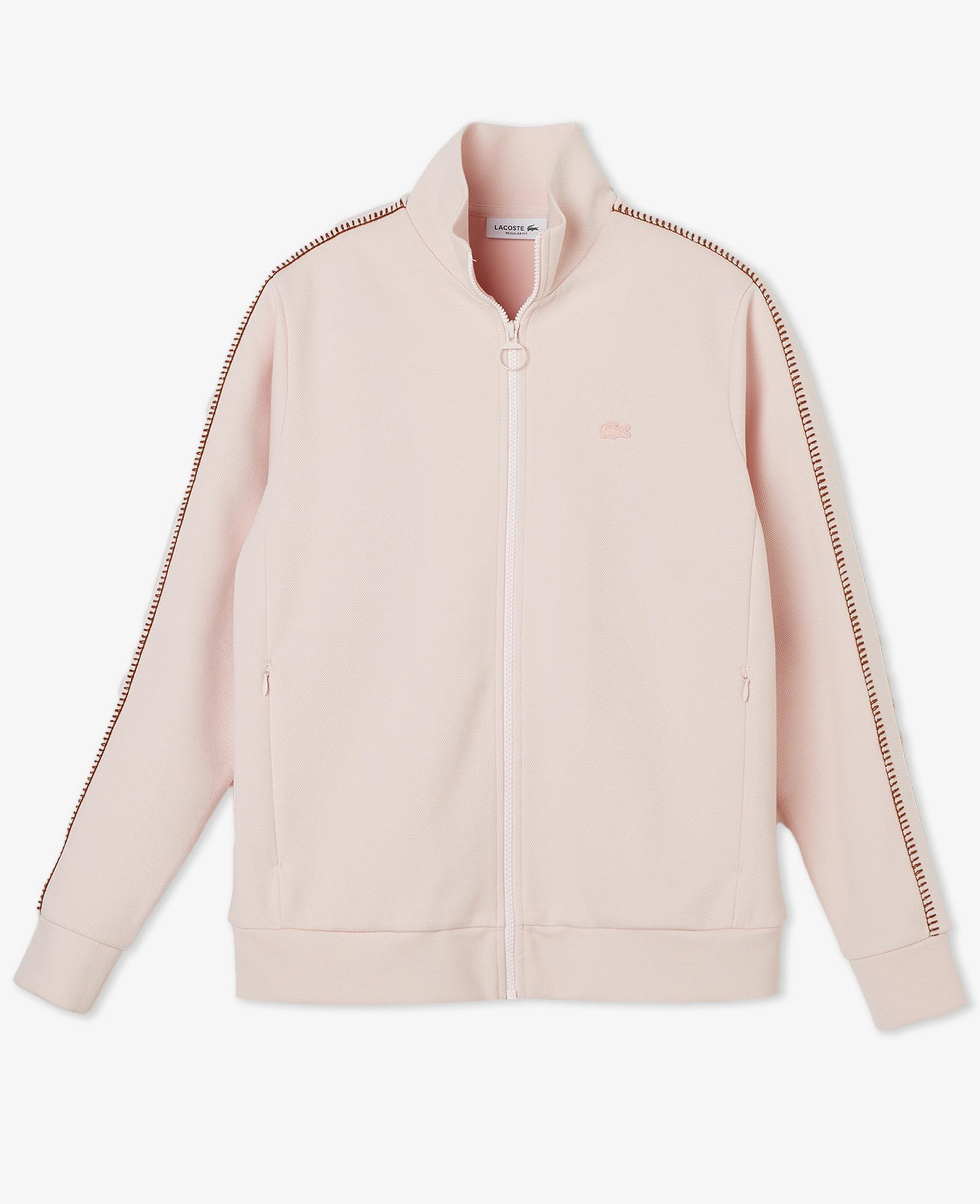 Kadın Regular Fit Dik Yaka Açık Pembe Sweatshirt