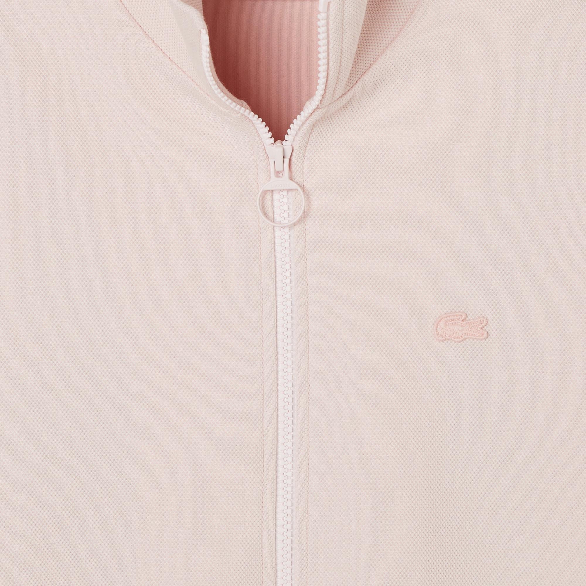 Kadın Regular Fit Dik Yaka Açık Pembe Sweatshirt