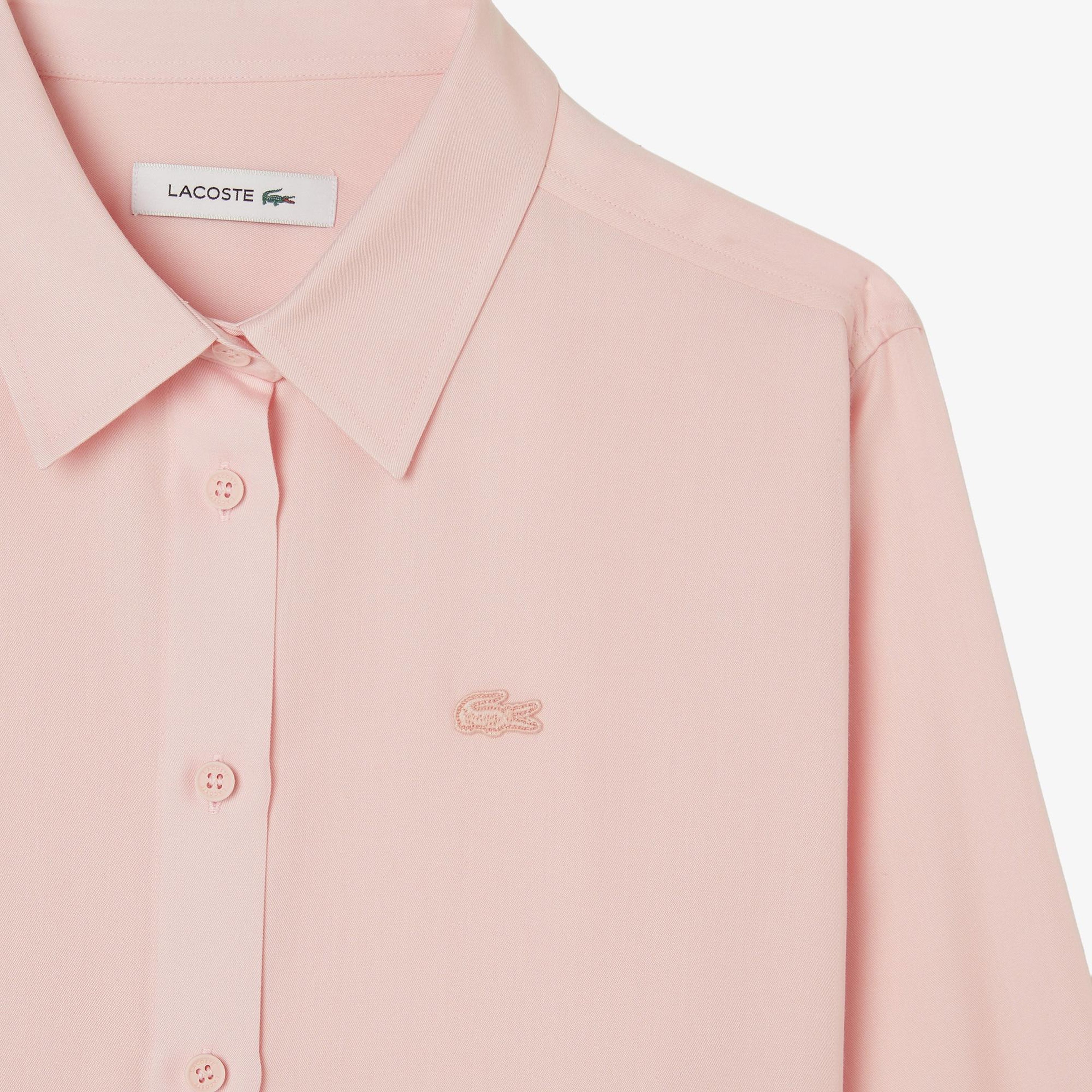 Kadın Slim Fit Açık Pembe Gömlek