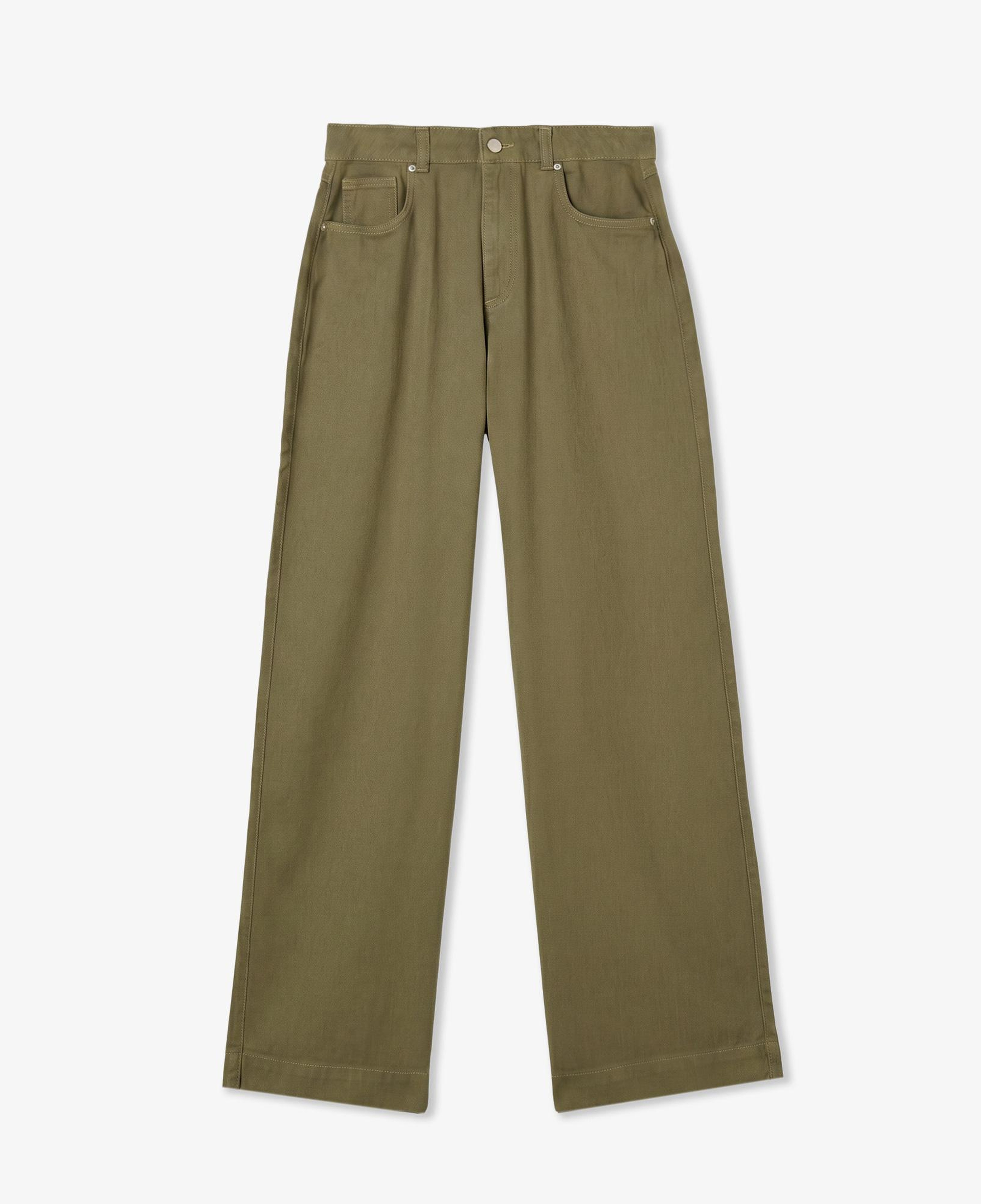Kadın Regular Fit Haki Jean Pantolon