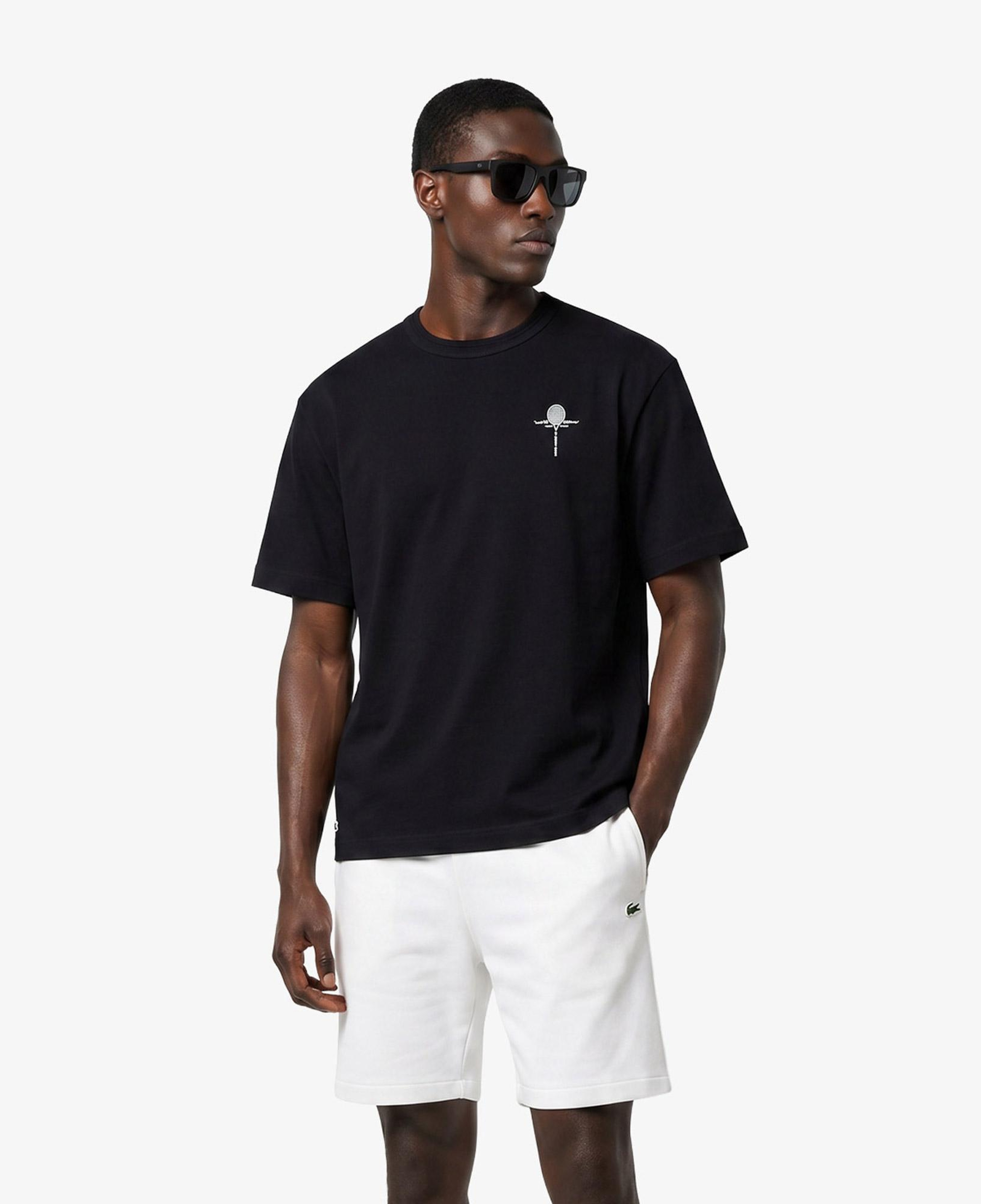 Erkek Loose Fit Bisiklet Yaka Siyah T-Shirt
