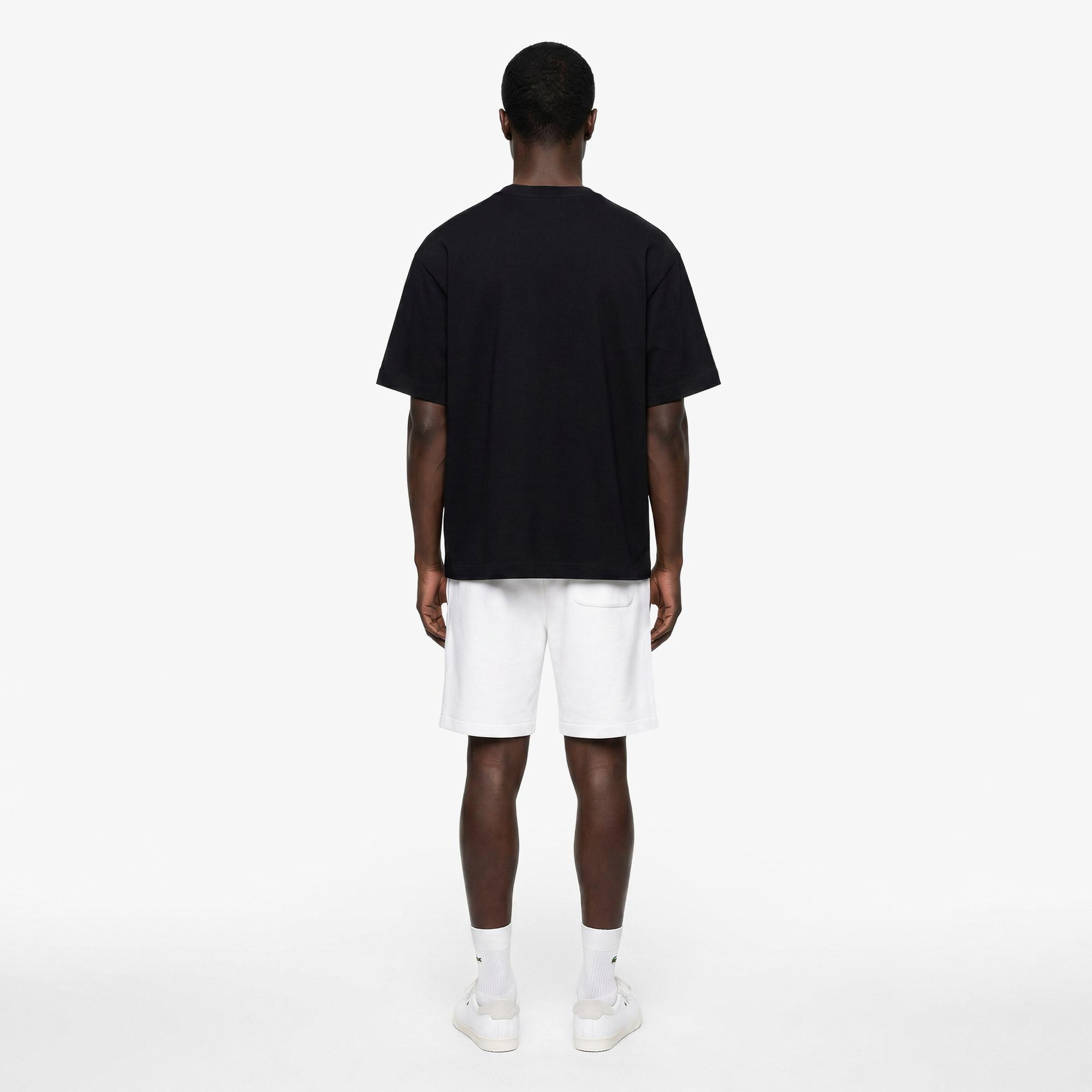 Erkek Loose Fit Bisiklet Yaka Siyah T-Shirt