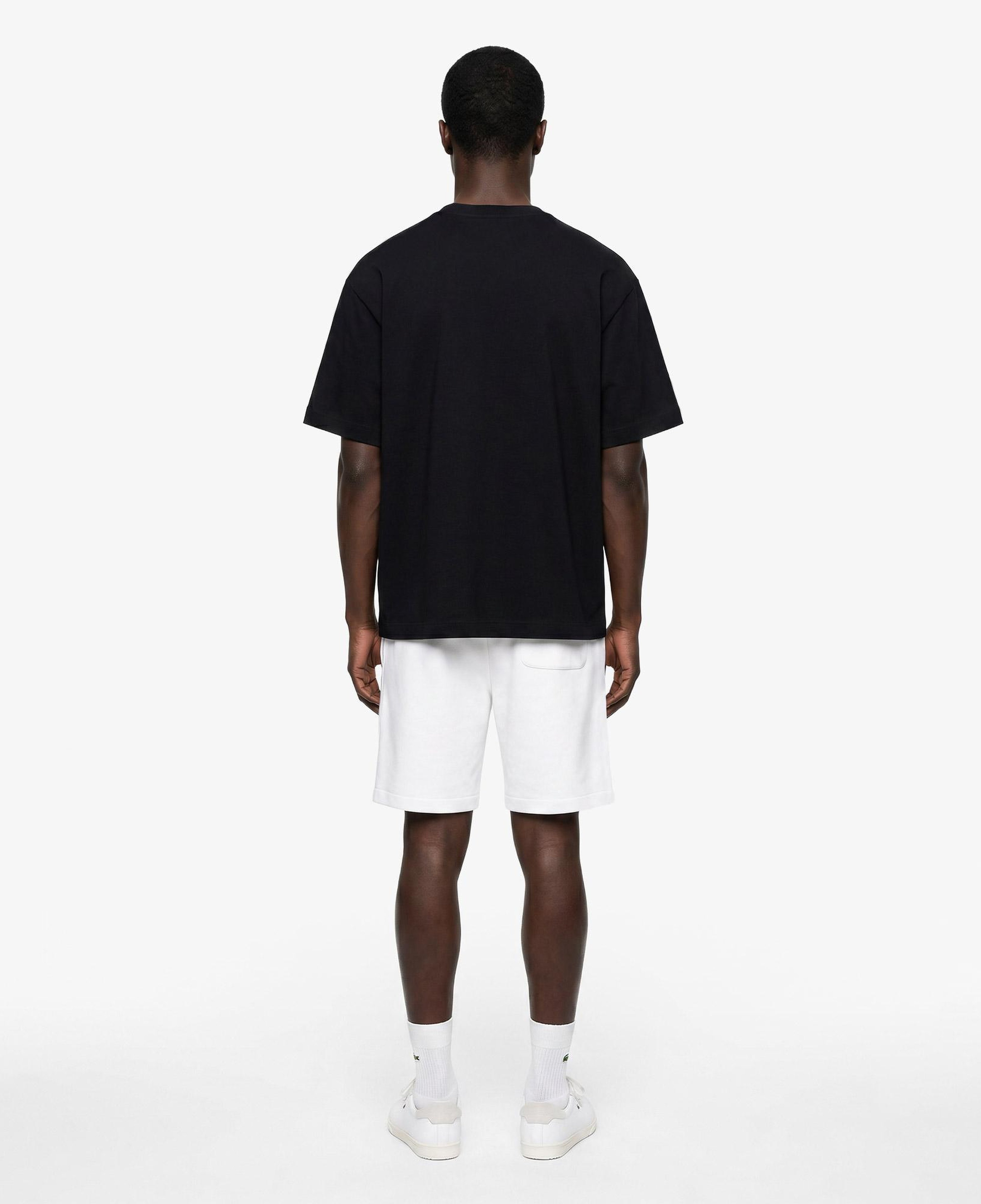 Erkek Loose Fit Bisiklet Yaka Siyah T-Shirt