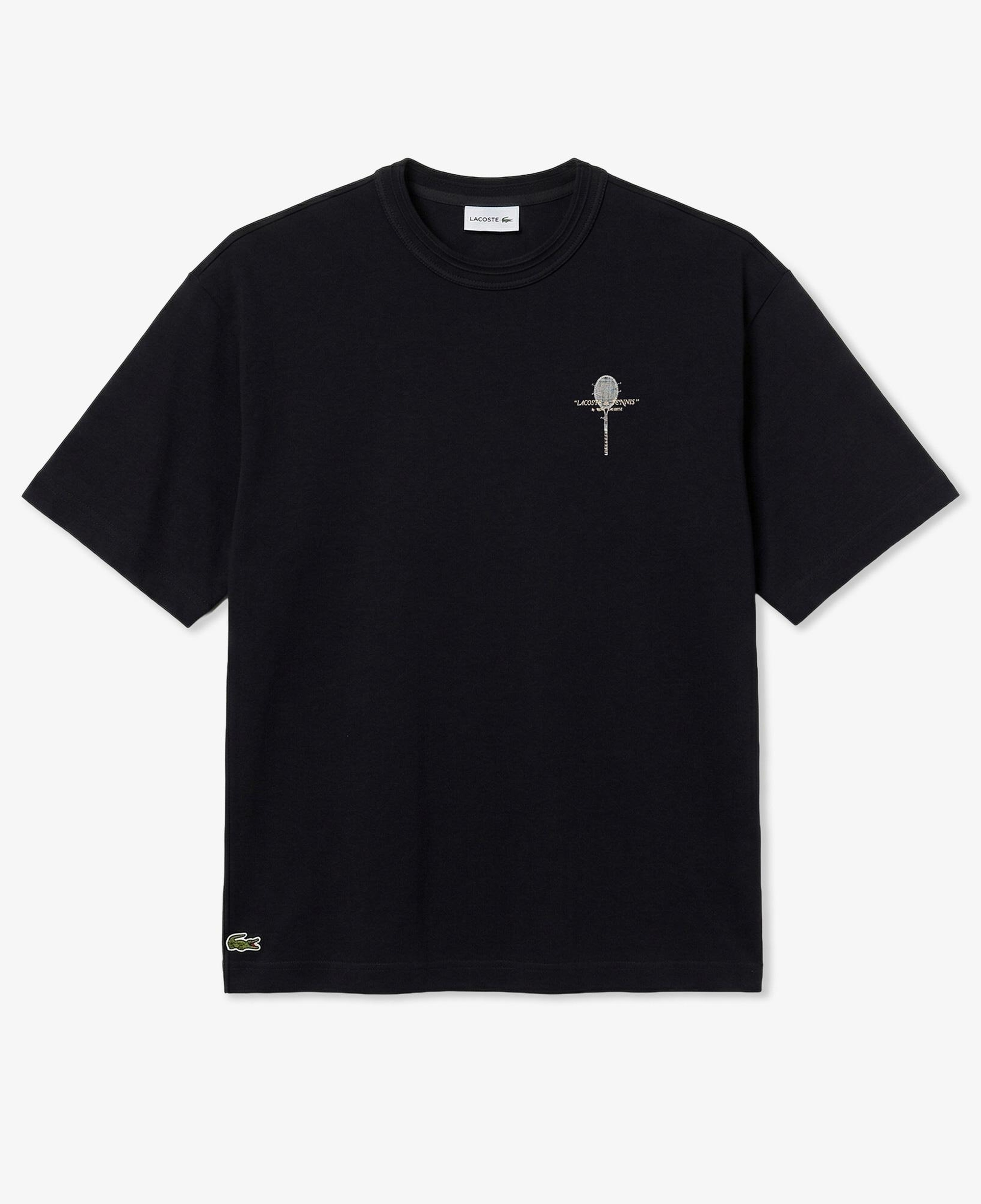 Erkek Loose Fit Bisiklet Yaka Siyah T-Shirt