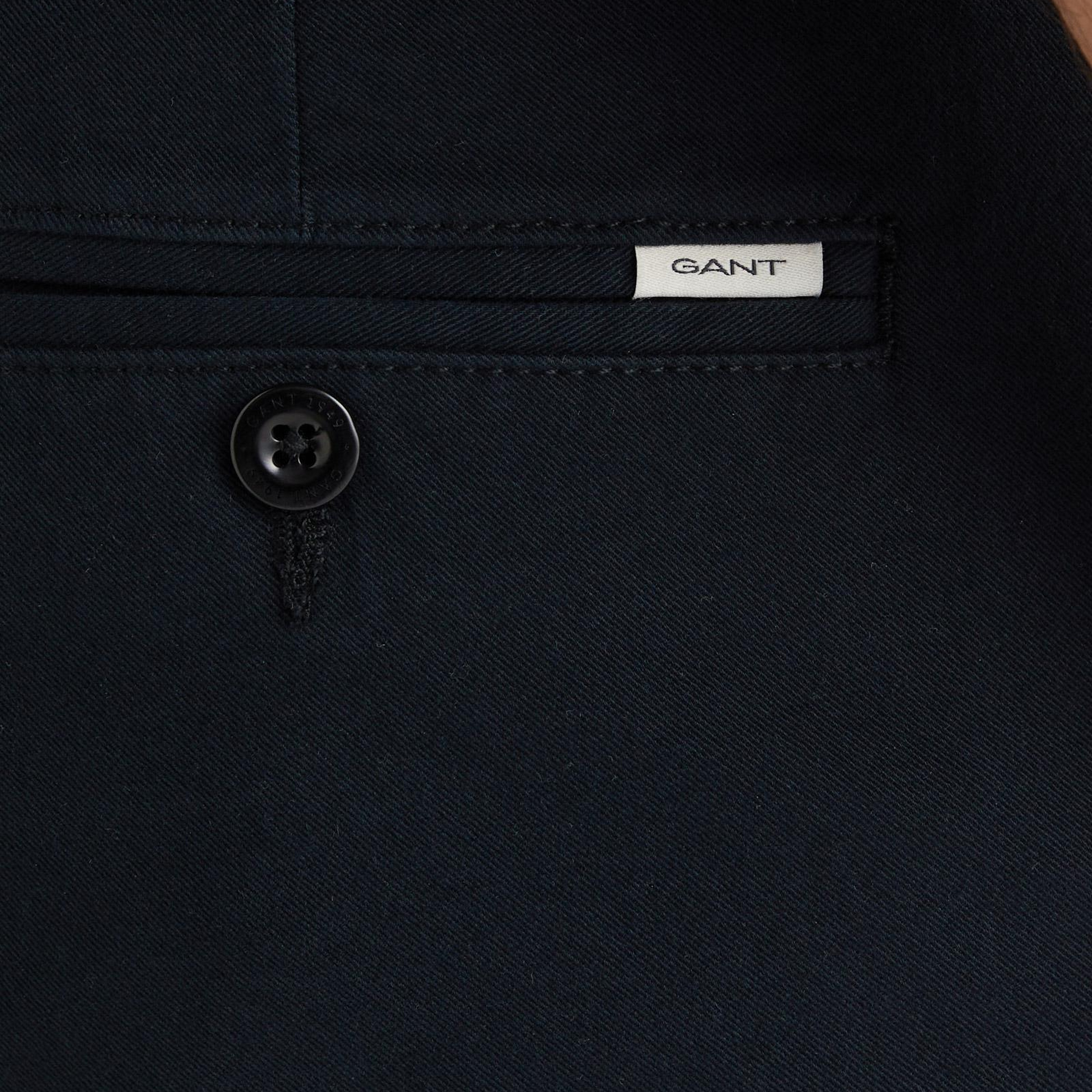 GANT Erkek Siyah Slim Fit Pantolon