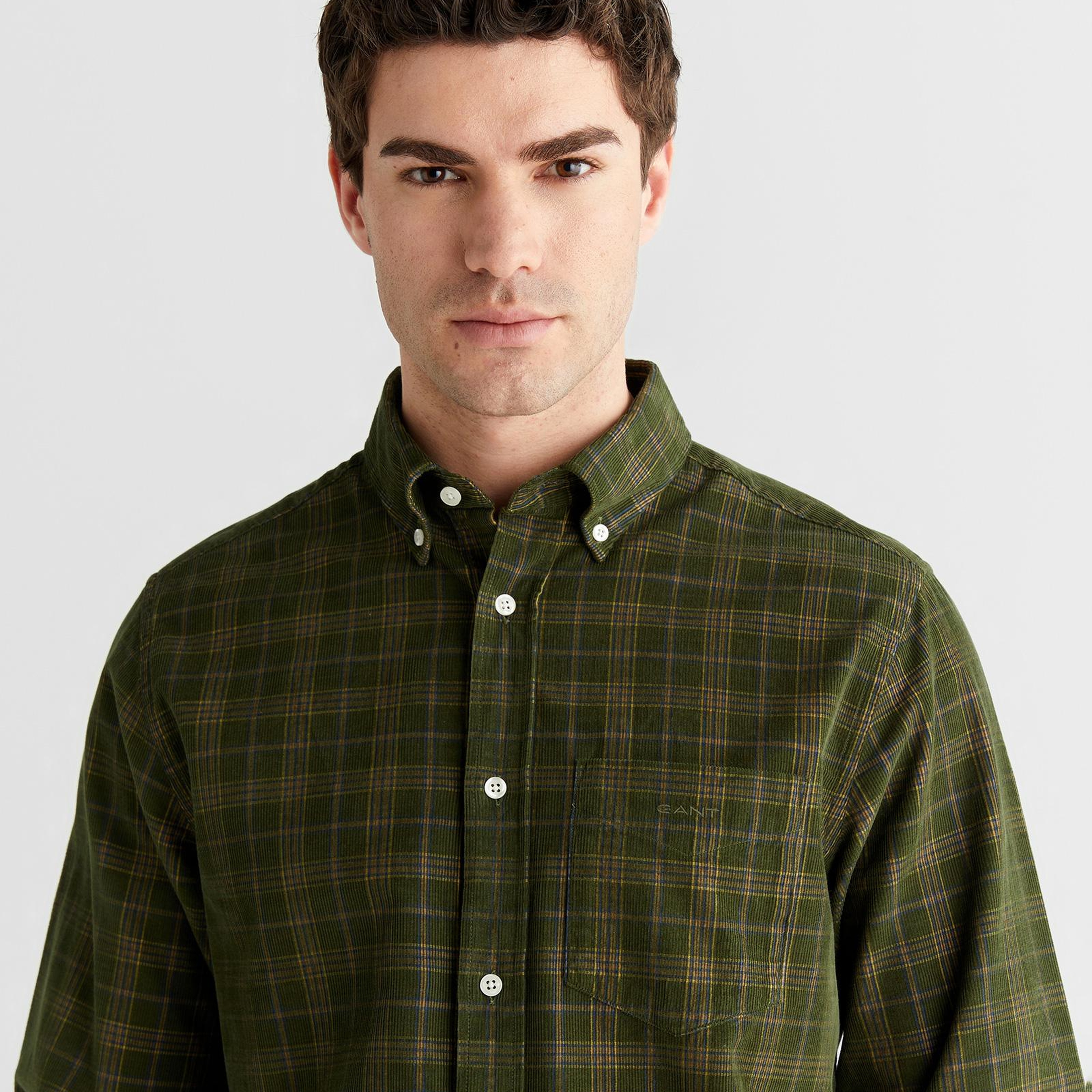 GANT Erkek Yeşil Regular Fit Düğmeli Gömlek