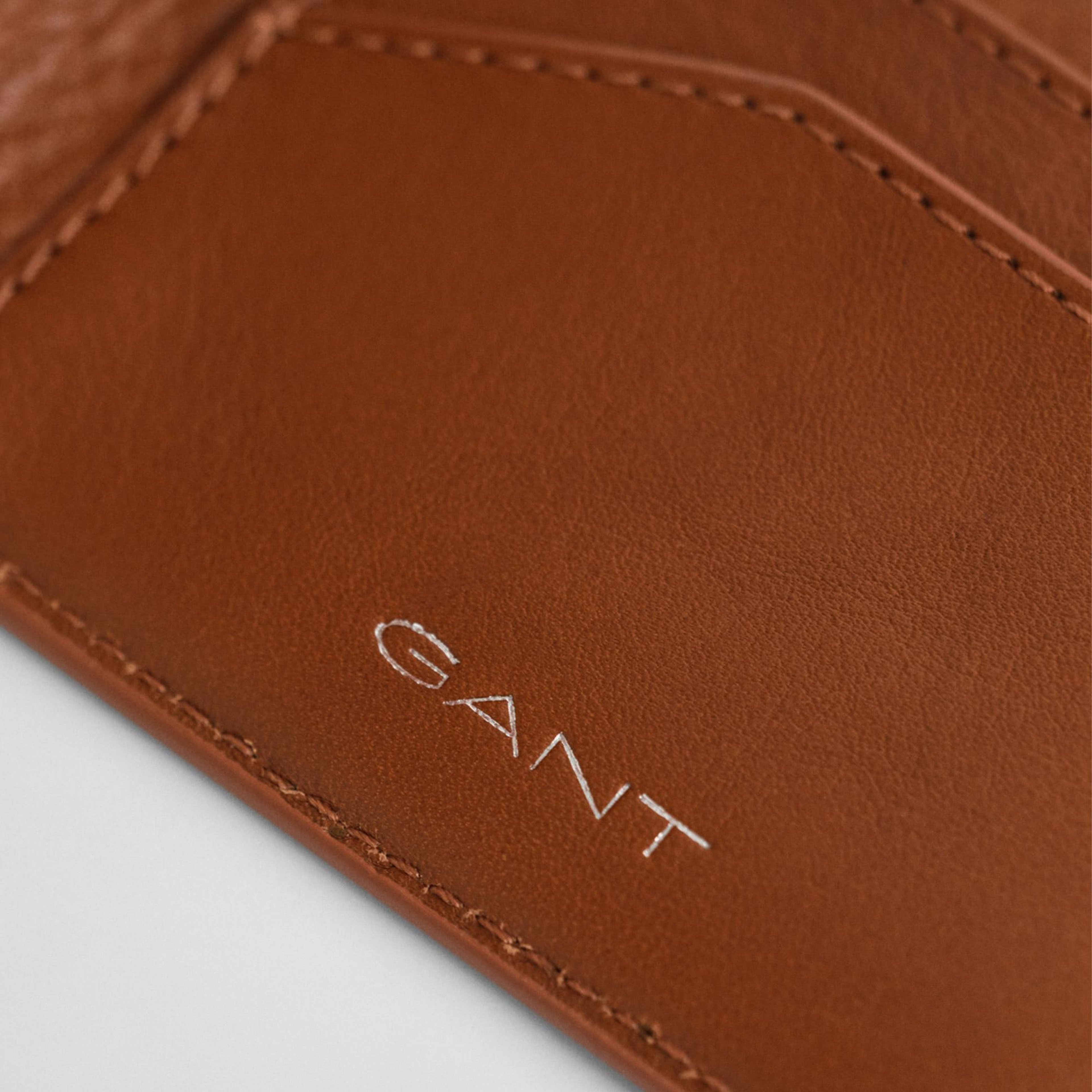 GANT Unisex Kahverengi Deri Çift Katlı Cüzdan
