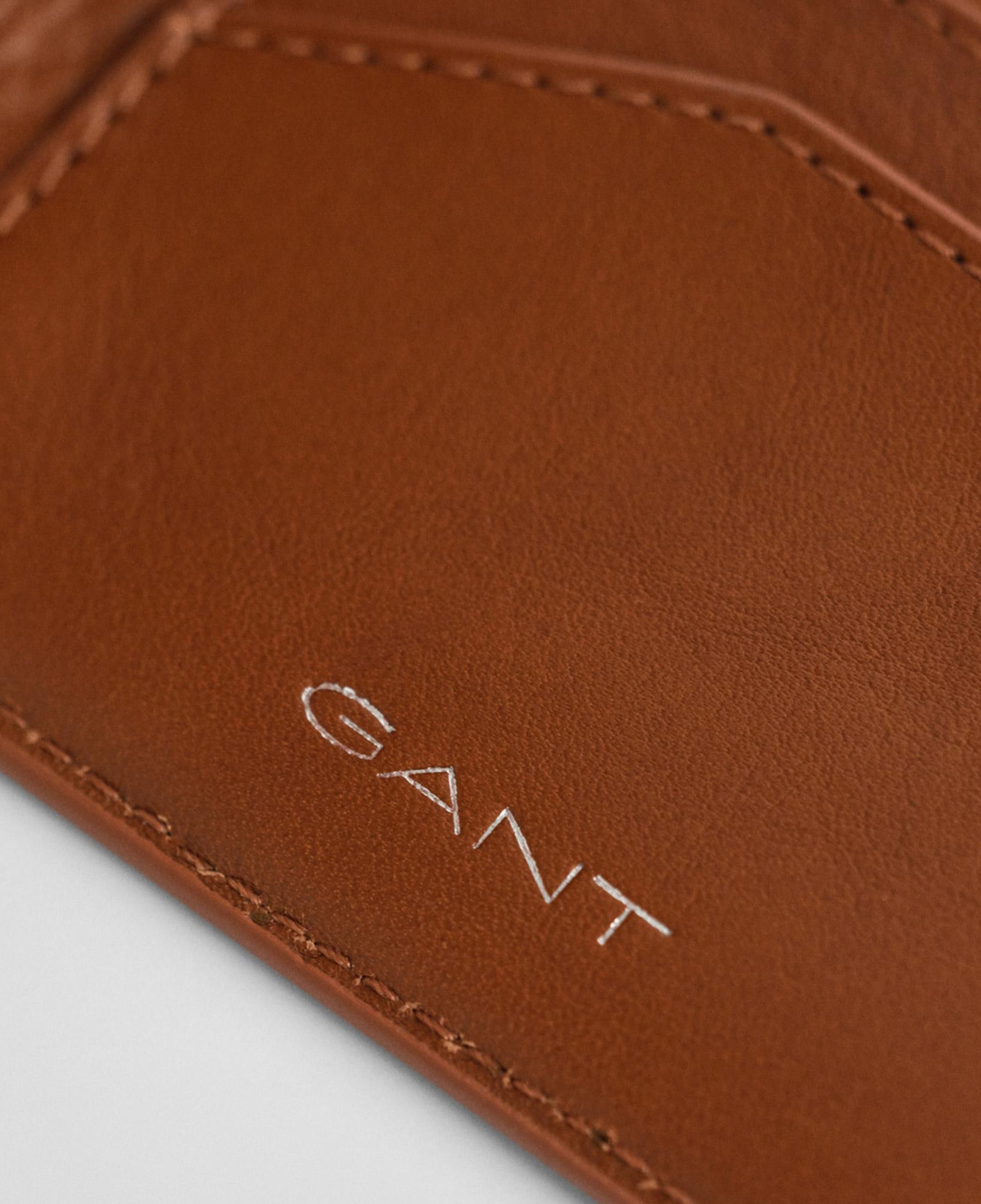GANT Unisex Kahverengi Deri Çift Katlı Cüzdan