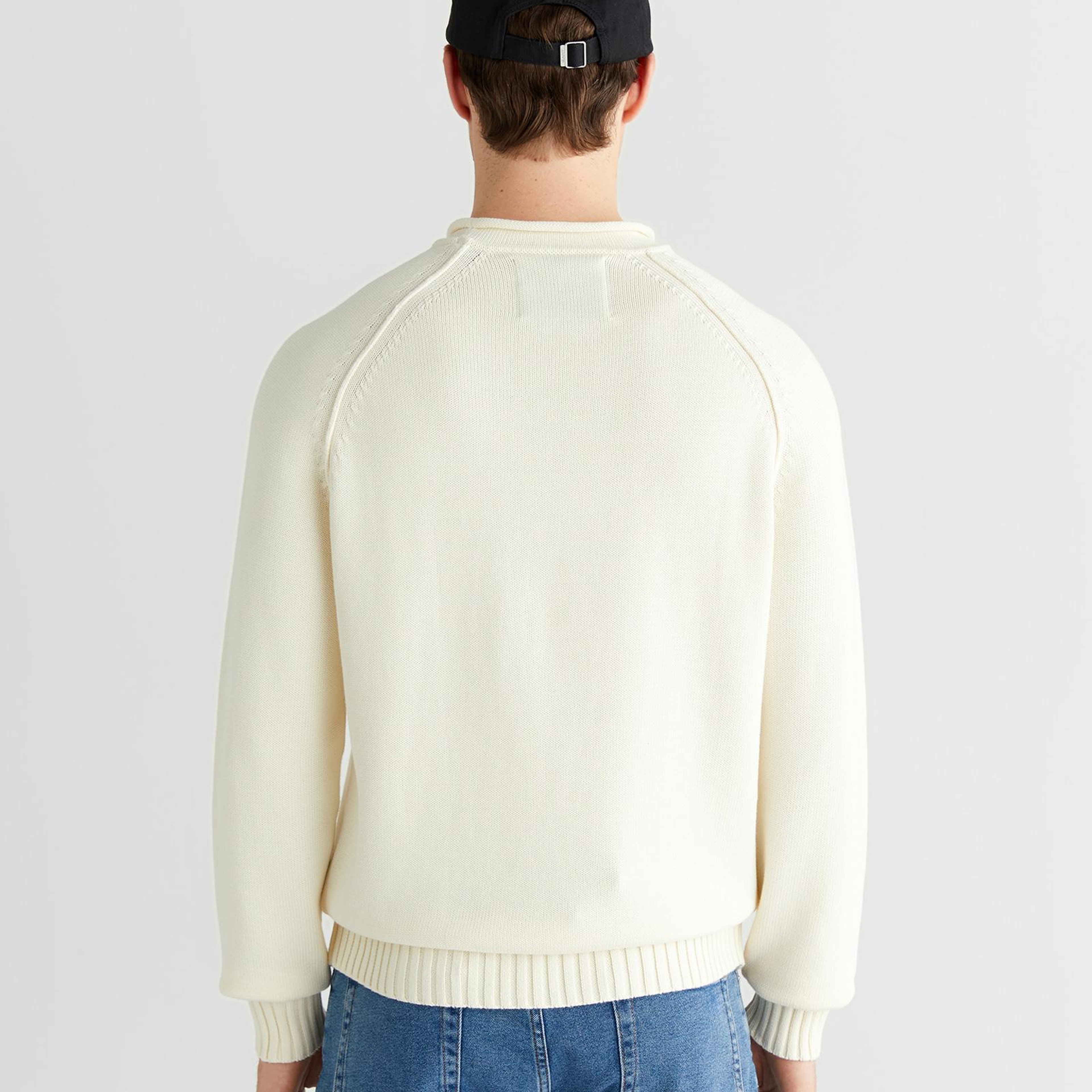 GANT Erkek Krem Regular Fit Bisiklet Yaka Triko