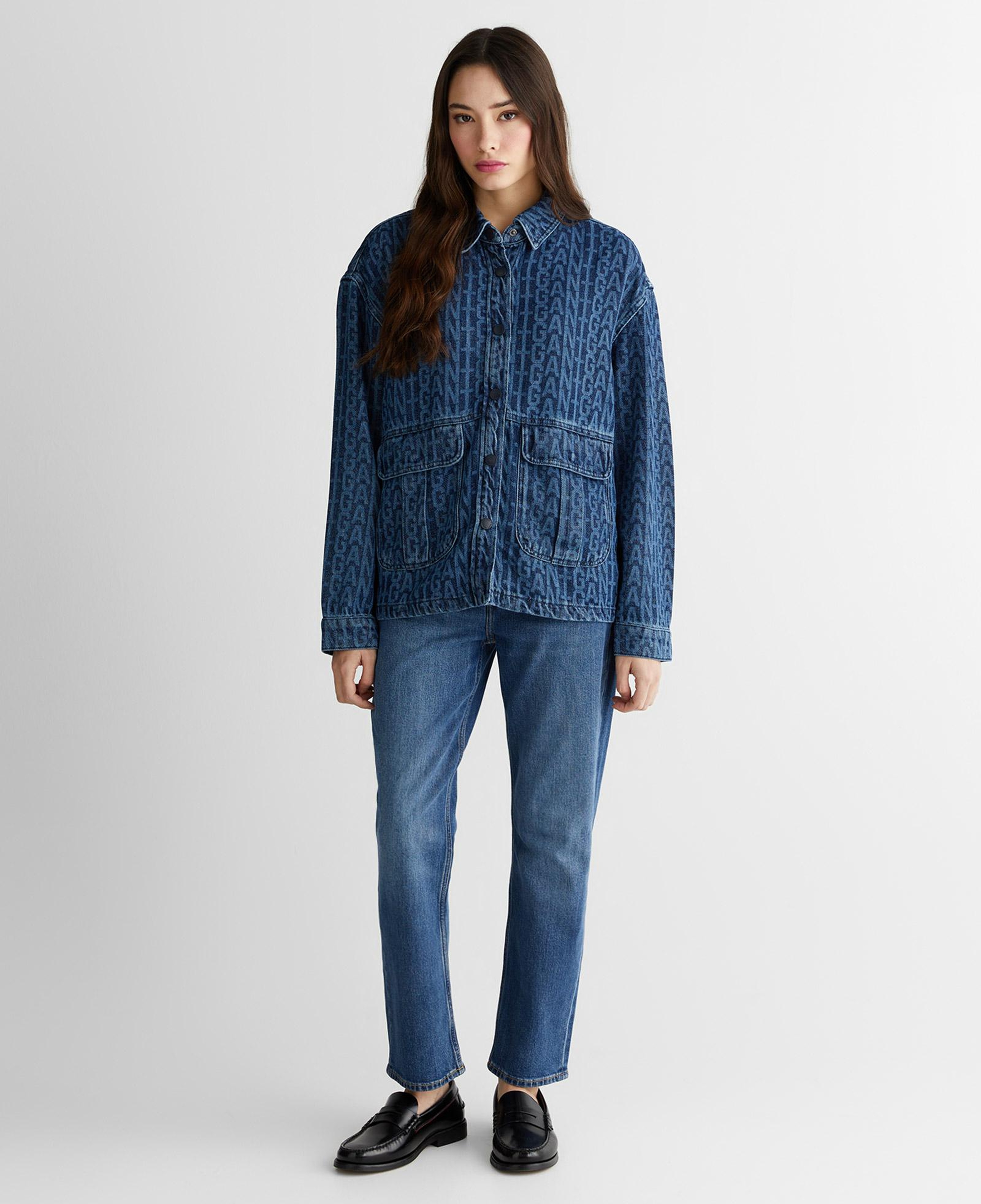 GANT Kadın Mavi Regular Fit Kot Ceket