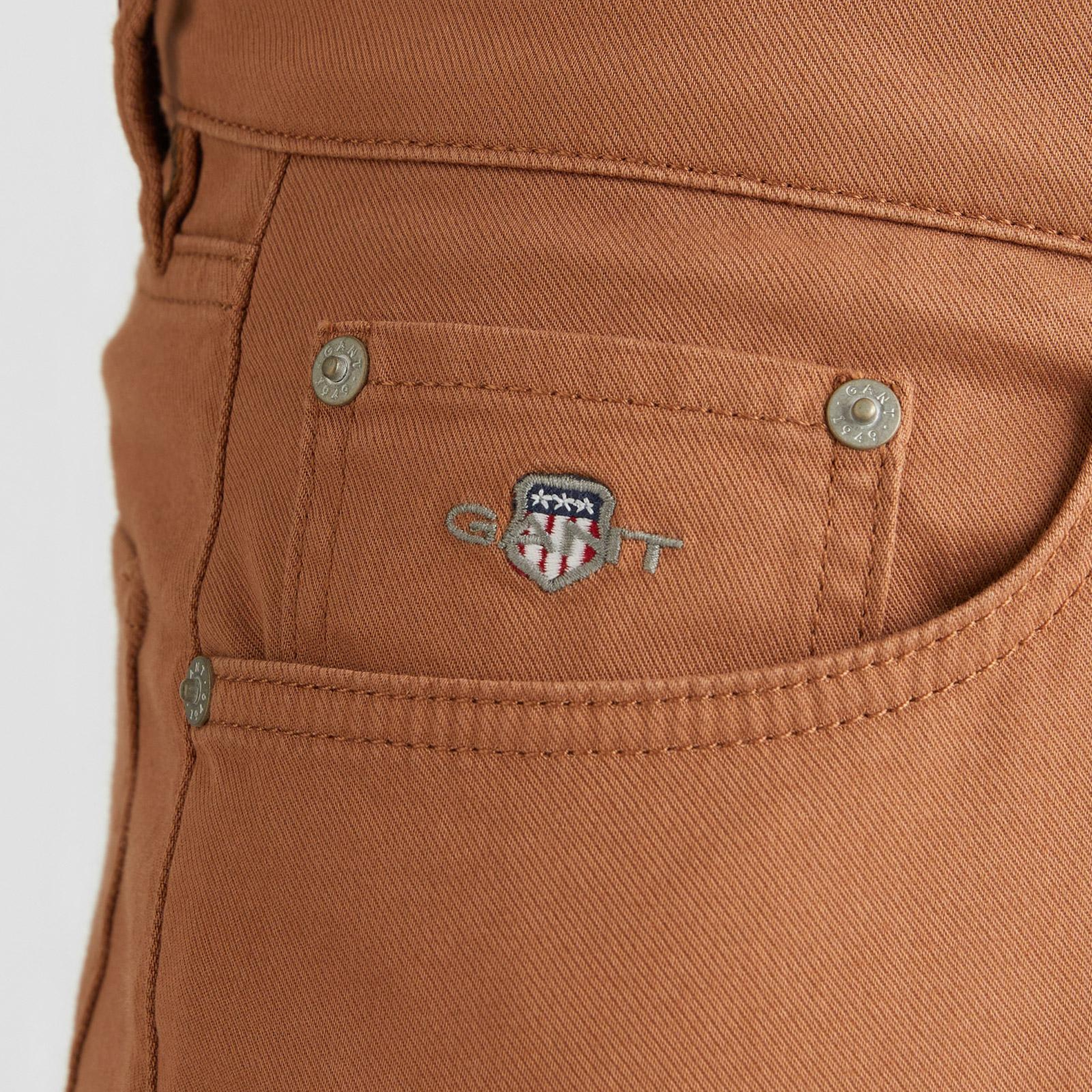 GANT Erkek Kahverengi Slim Fit Pantolon