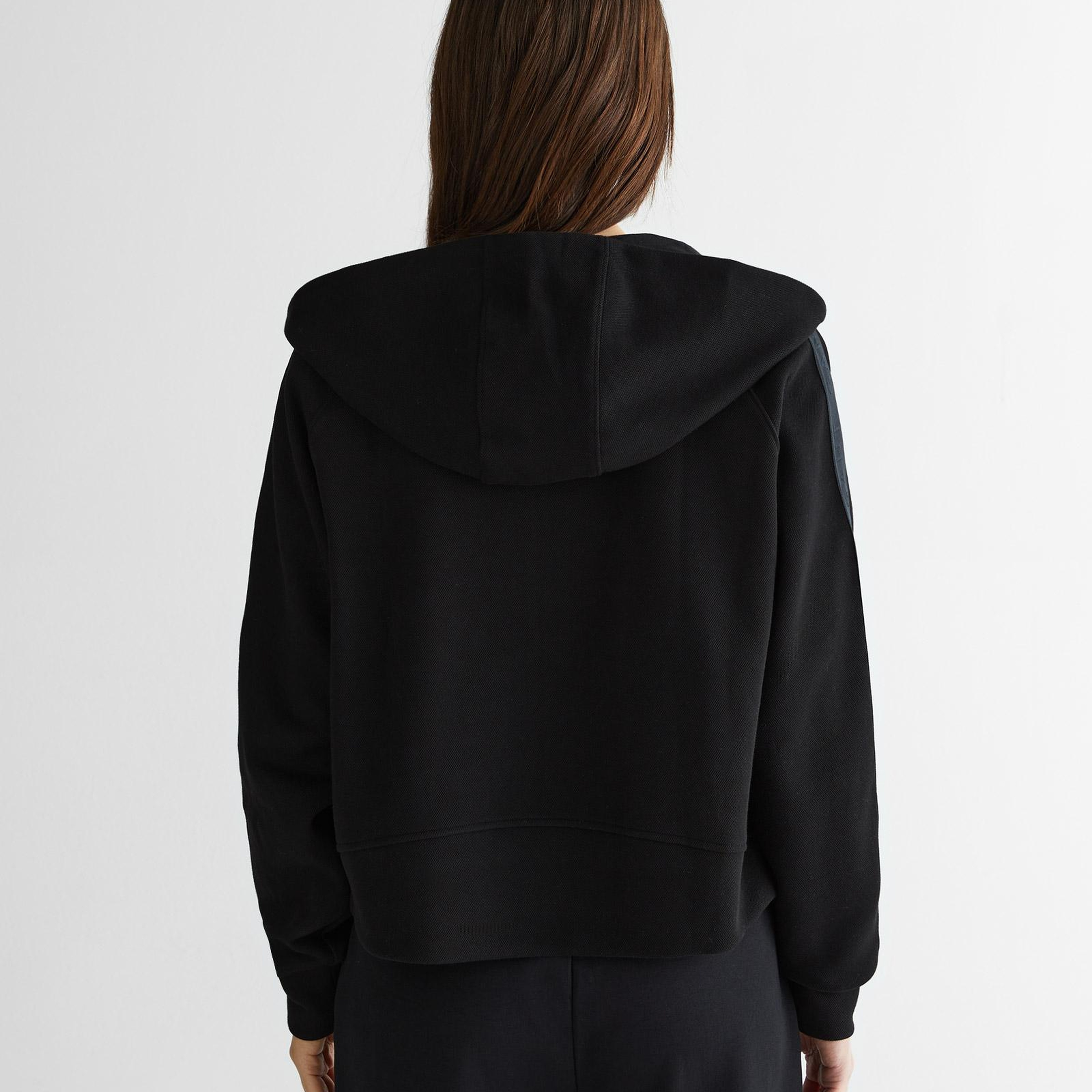GANT Kadın Siyah Fermuarlı Kapüşonlu Sweatshirt